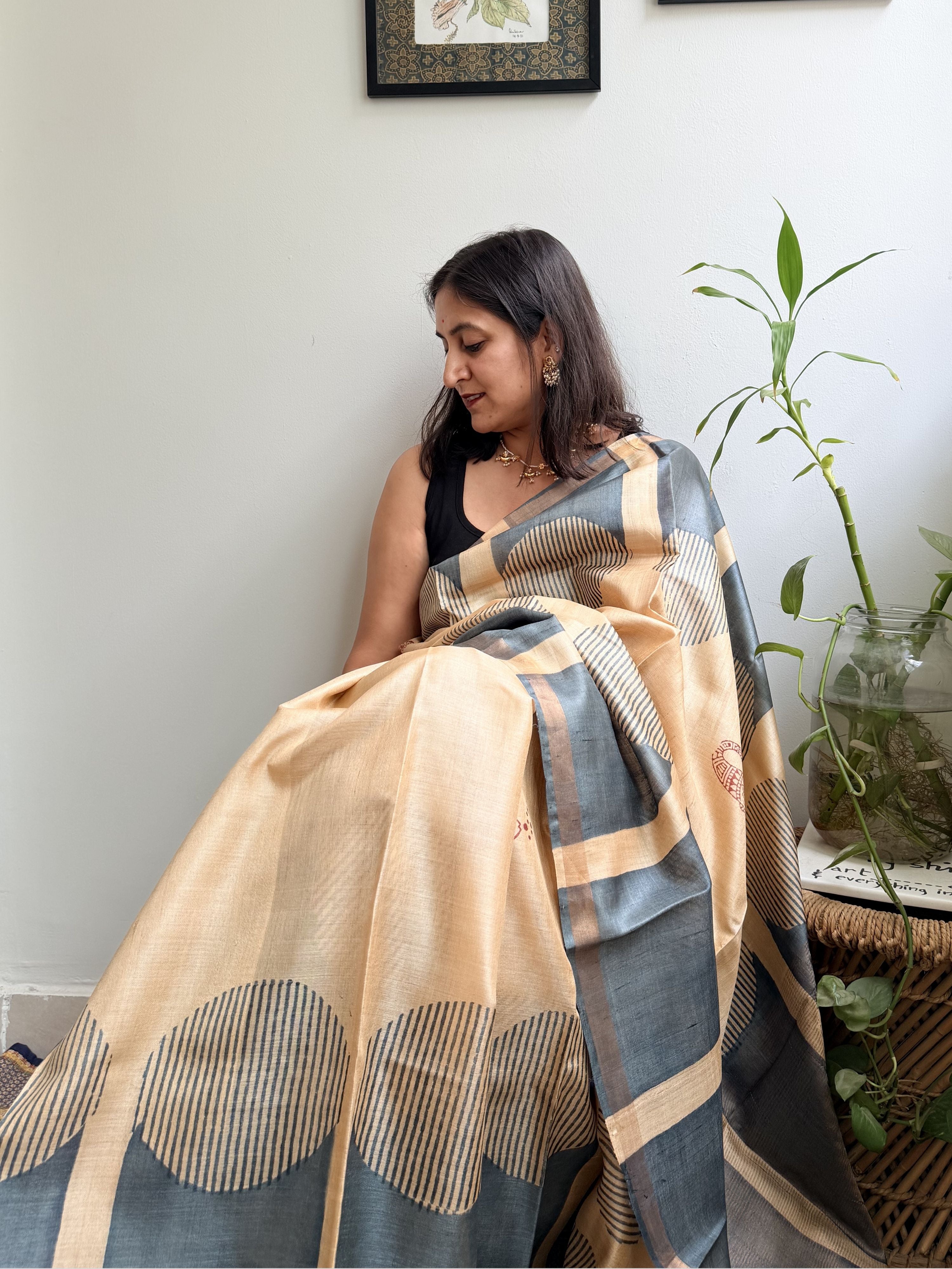 Machhli Tussar Saree