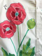 Poppies Painted Half Shirt