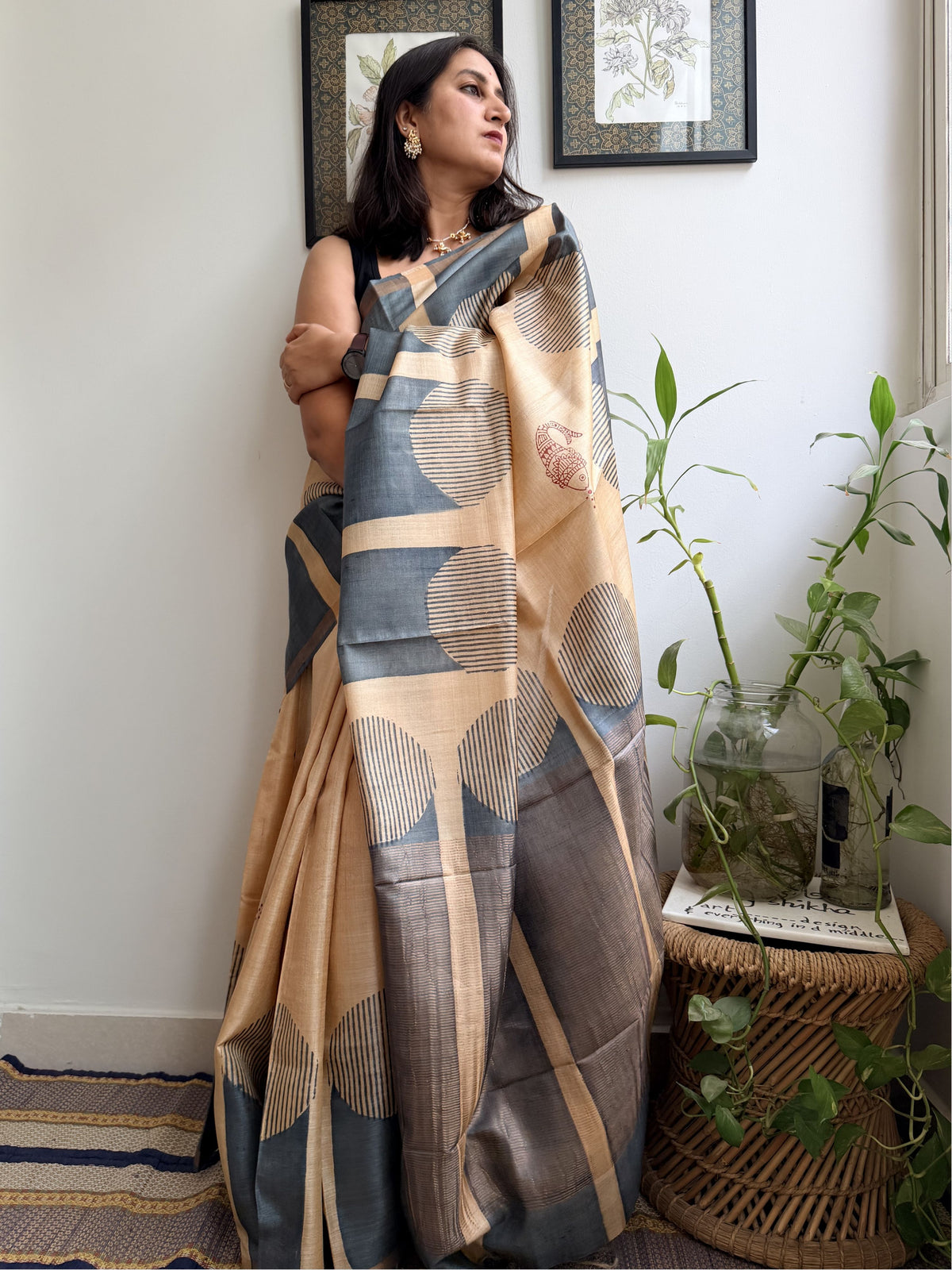 Machhli Tussar Saree
