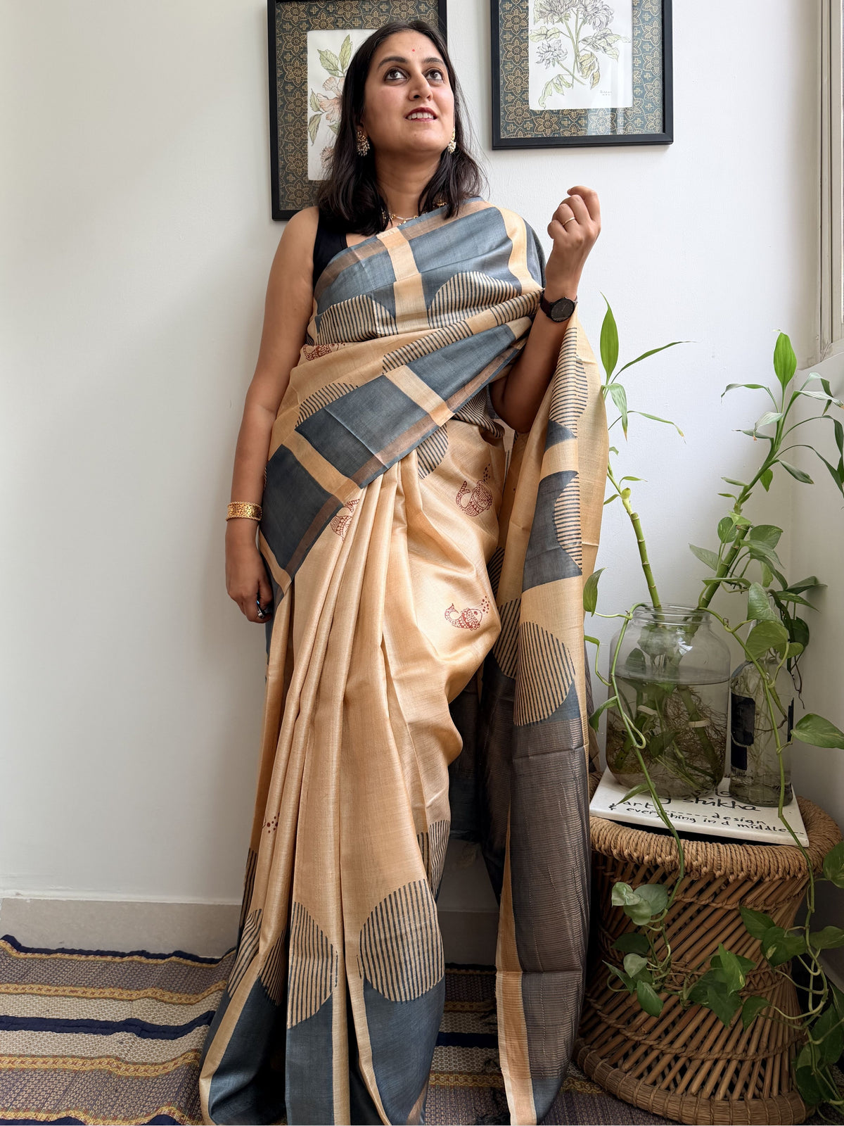 Machhli Tussar Saree