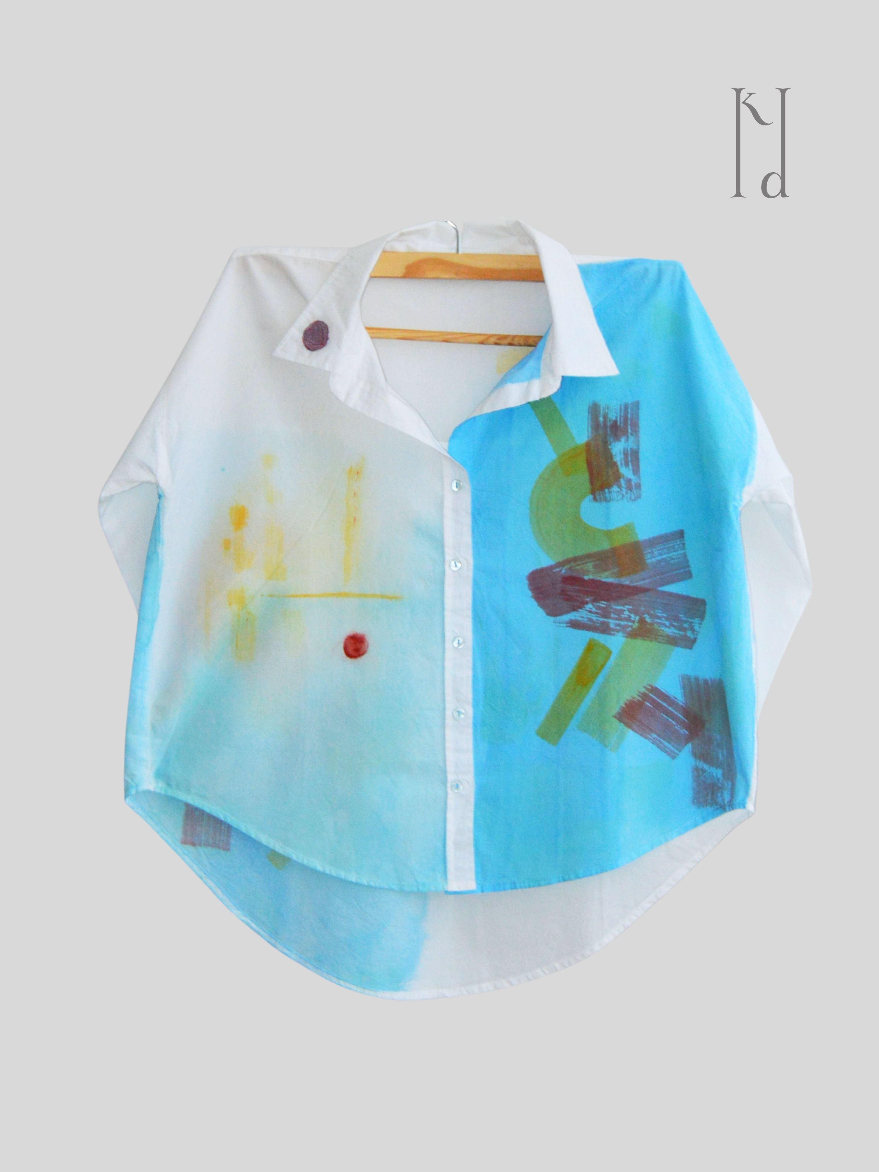 Gaitonde inspired Painted Oversized Shirt