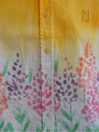 Spring Flowers Painted Oversized Shirt