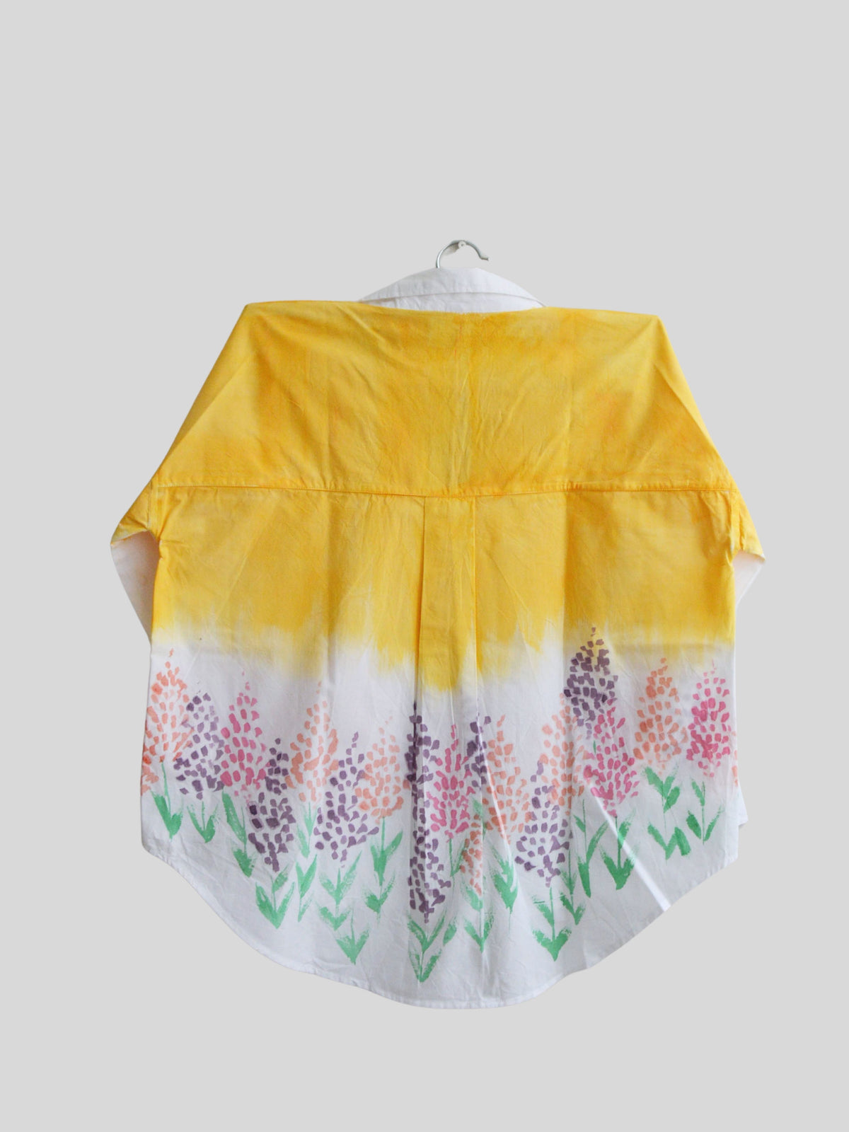 Spring Flowers Painted Oversized Shirt