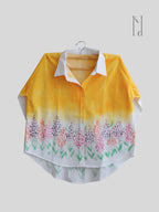 Spring Flowers Painted Oversized Shirt