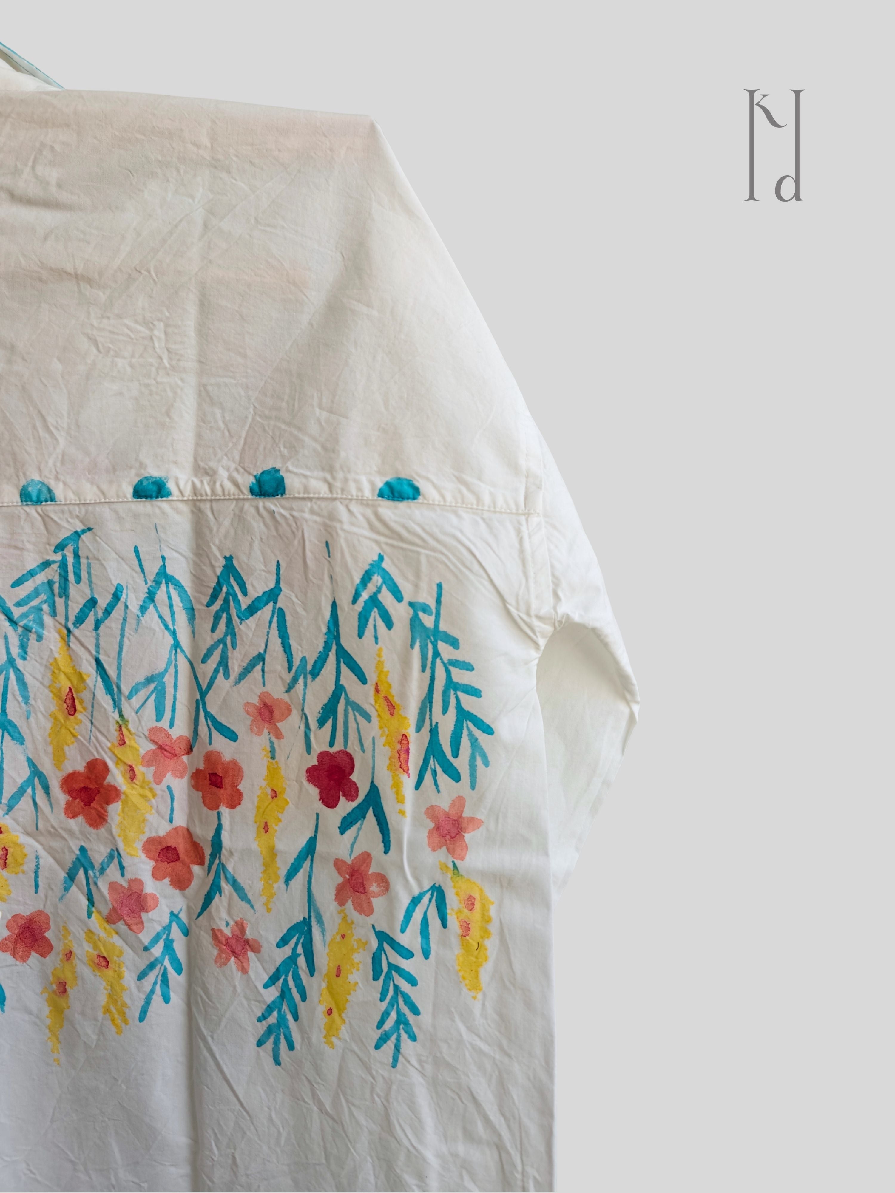 Wildflowers Painted Oversized Shirt