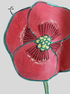 Poppies Painted Oversized Shirt