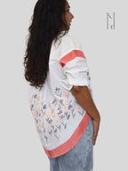 Phool Red Painted Oversized Shirt