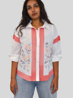 Phool Red Painted Oversized Shirt