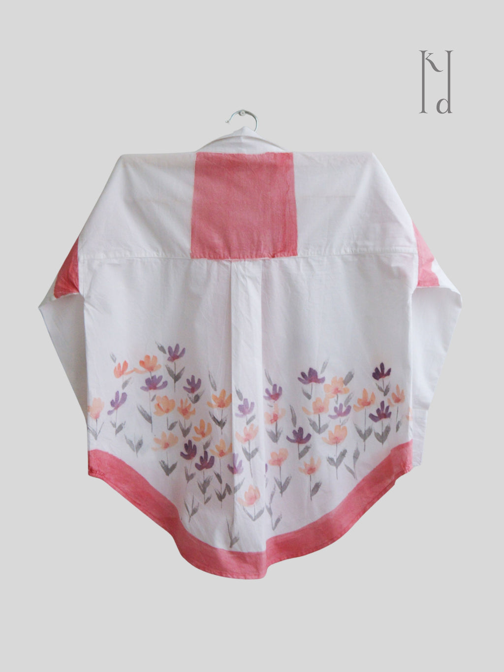 Phool Red Painted Oversized Shirt