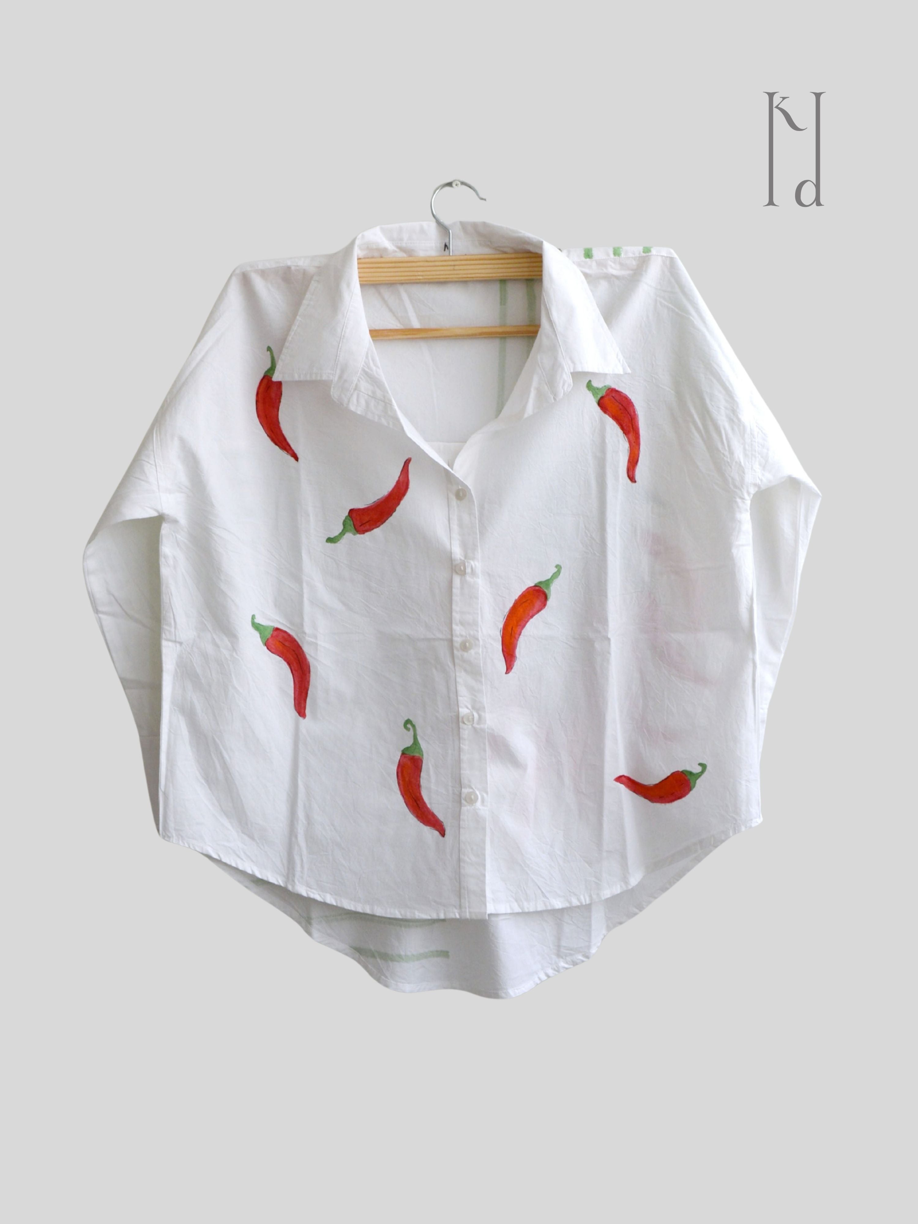 Mirchi Painted Oversized Shirt