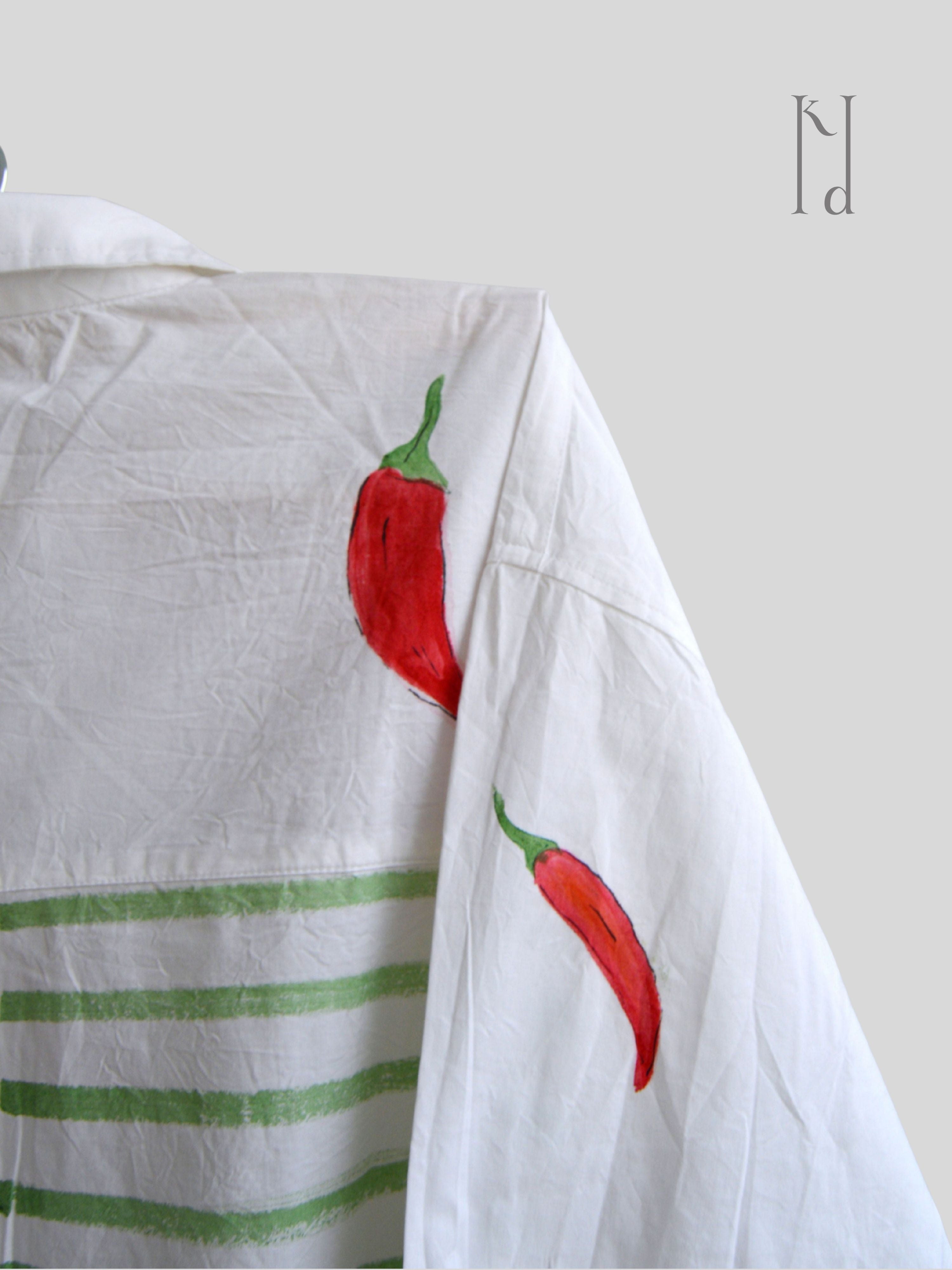 Mirchi Painted Oversized Shirt