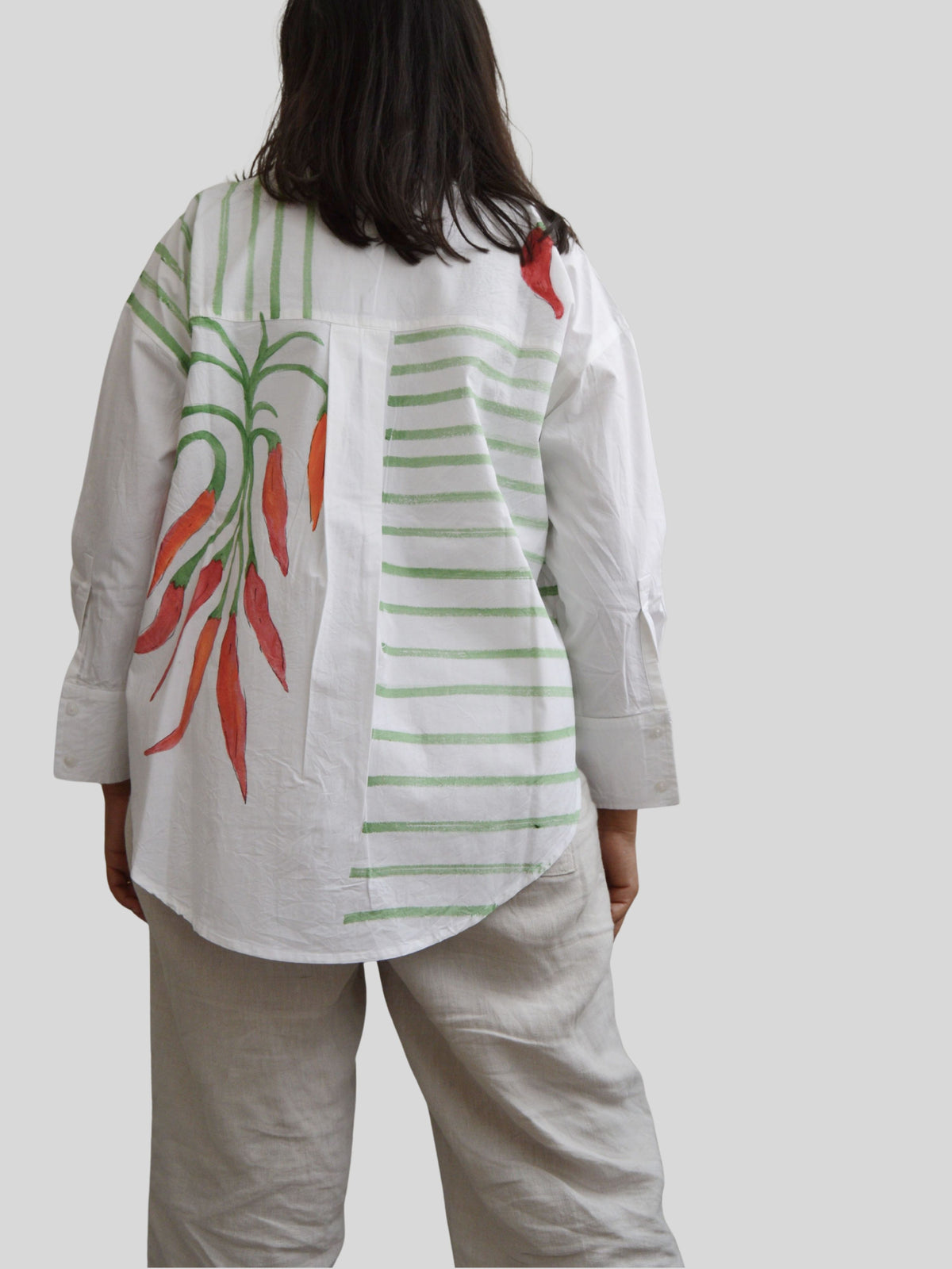 Mirchi Painted Oversized Shirt