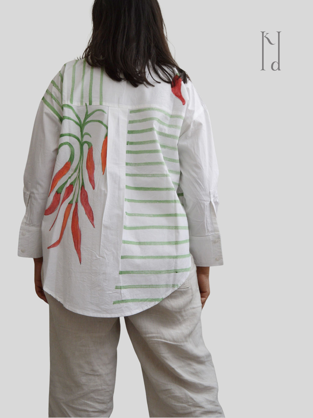 Mirchi Painted Oversized Shirt