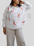 Mirchi Painted Oversized Shirt