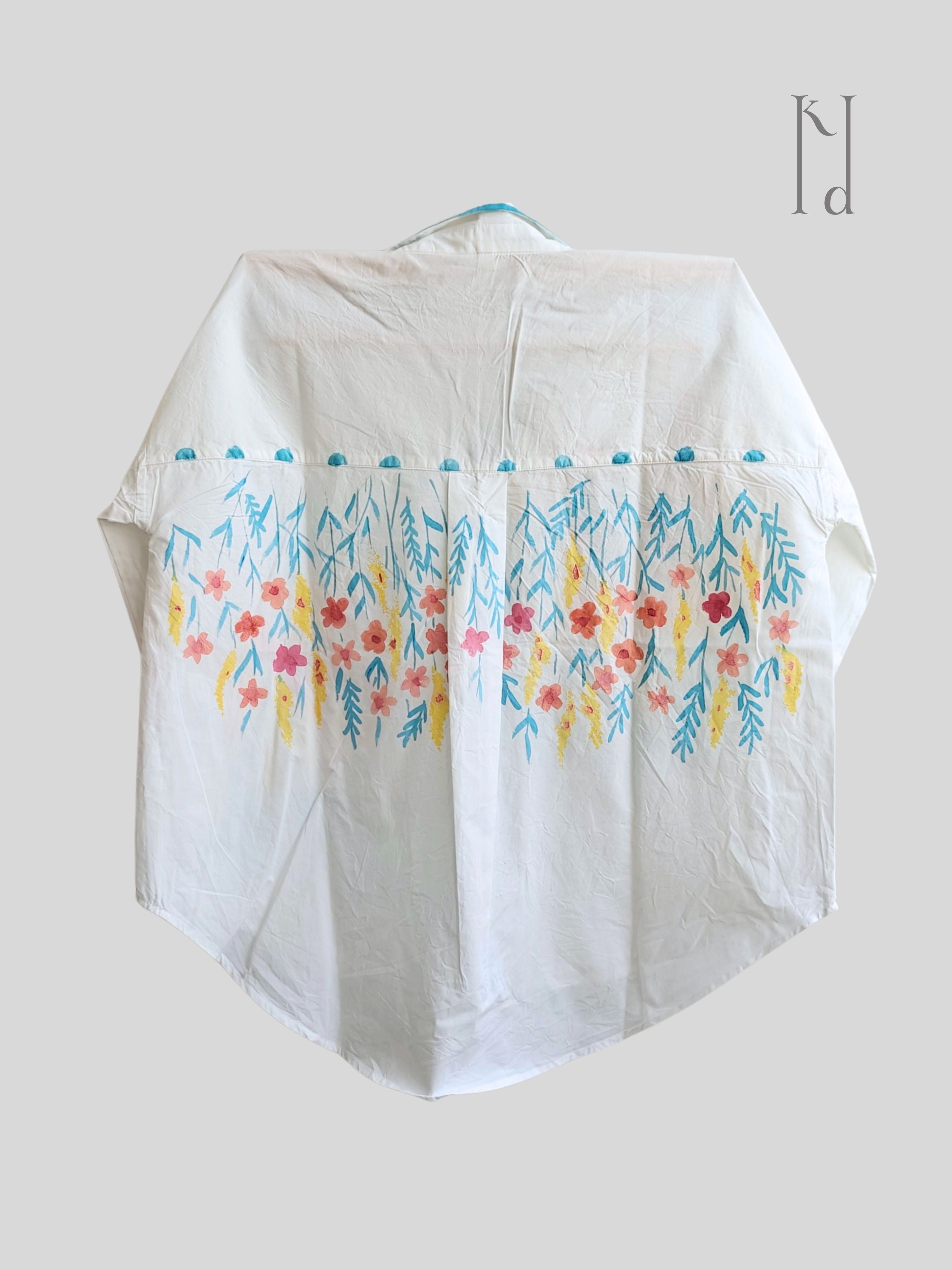 Wildflowers Painted Oversized Shirt