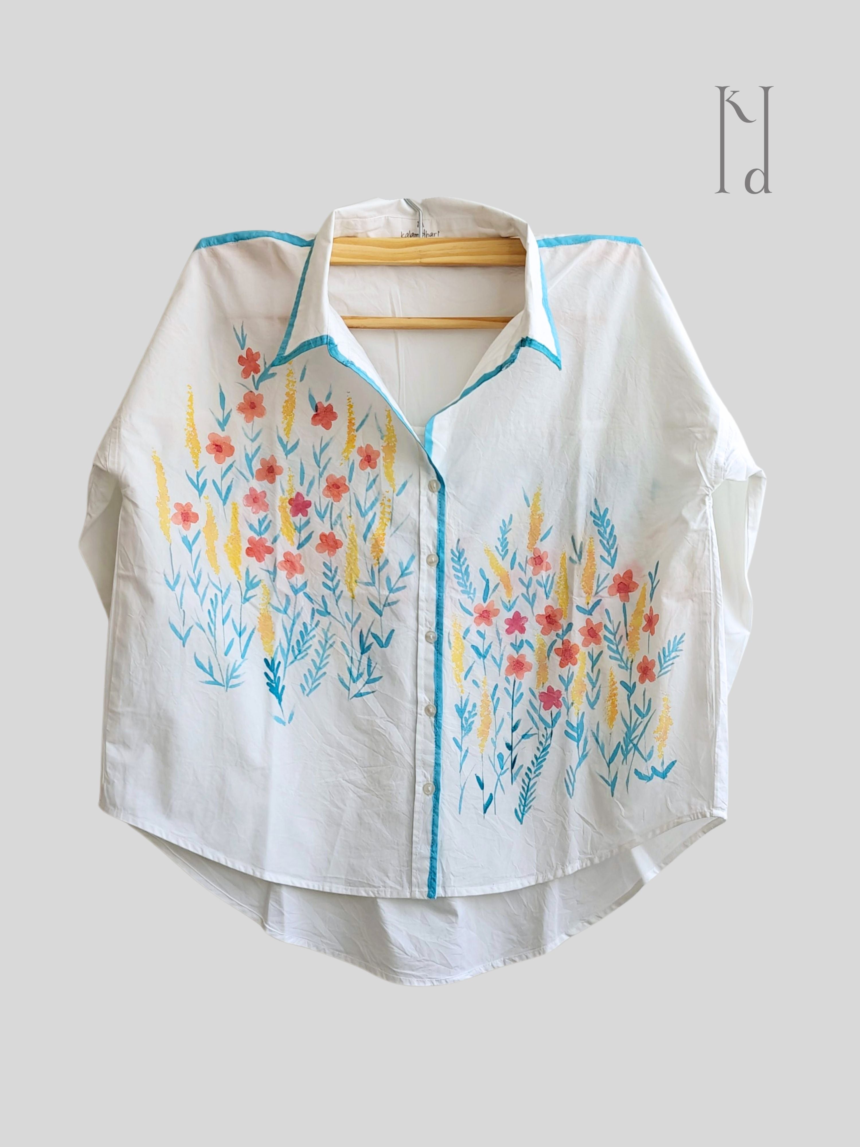 Wildflowers Painted Oversized Shirt