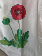 Poppies Painted Oversized Shirt