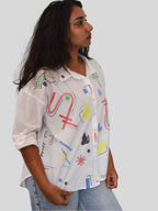 Ditzy Painted Oversized Shirt
