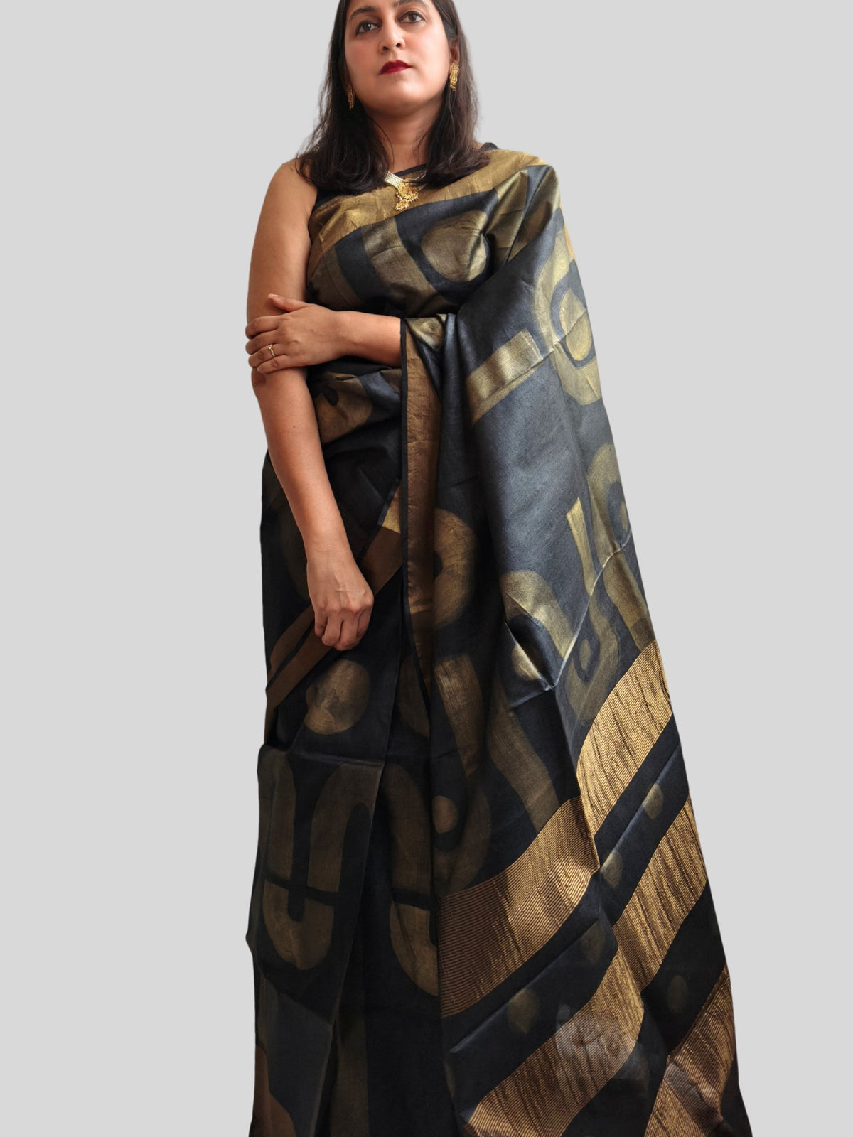 Sona Painted Tussar Saree