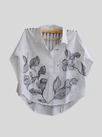 Wilted Florals Painted Oversized Shirt