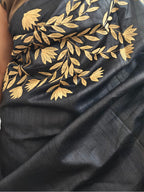 Kalli Applique Tussar Saree