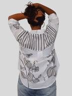 Wilted Florals Painted Oversized Shirt