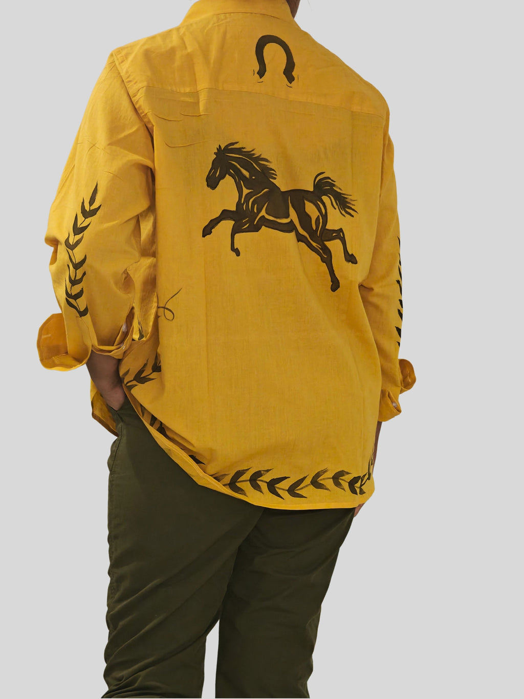 Fire Horse Painted Mul Cotton Shirt