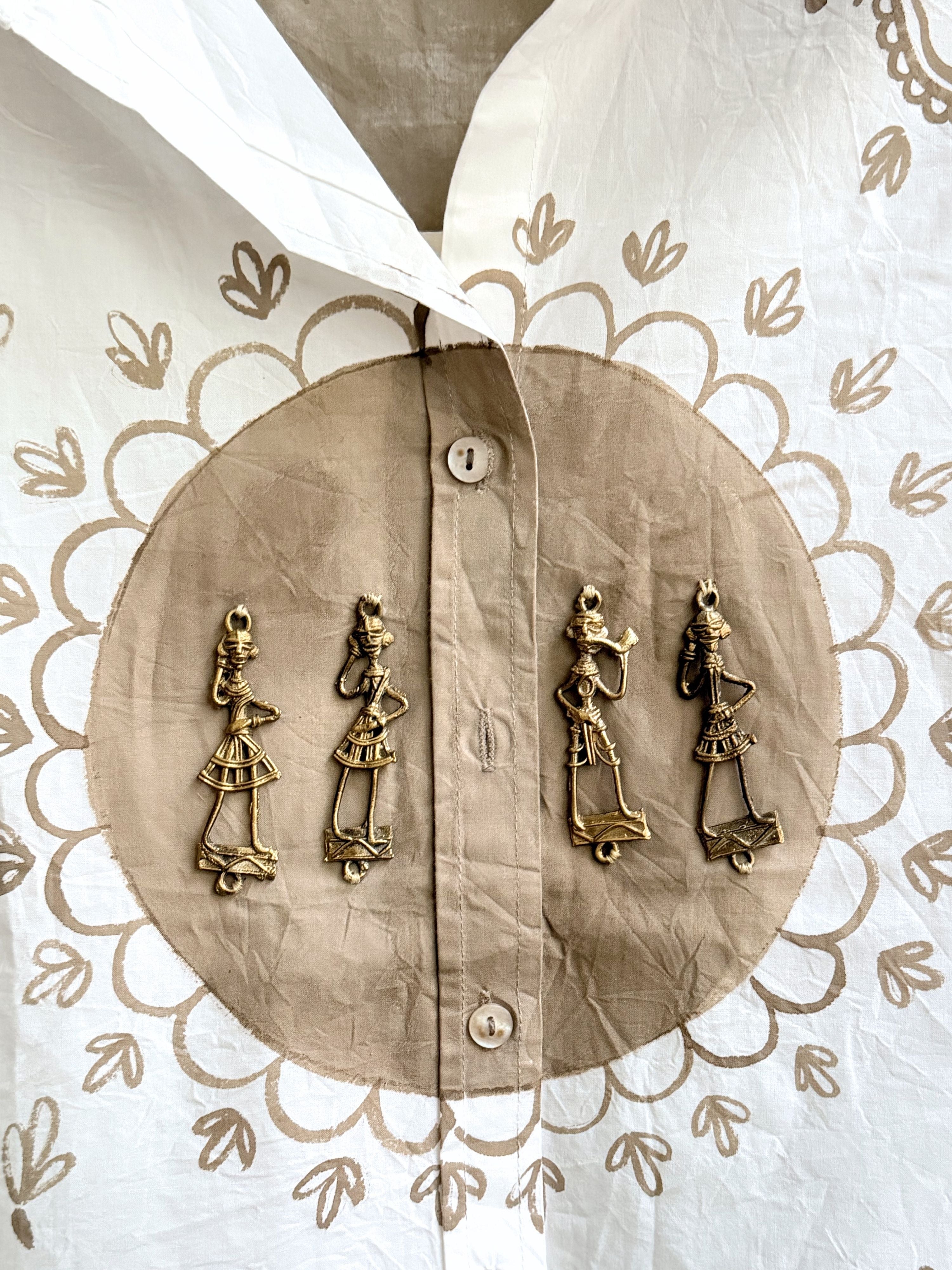 Dhokra Painted Oversized Shirt