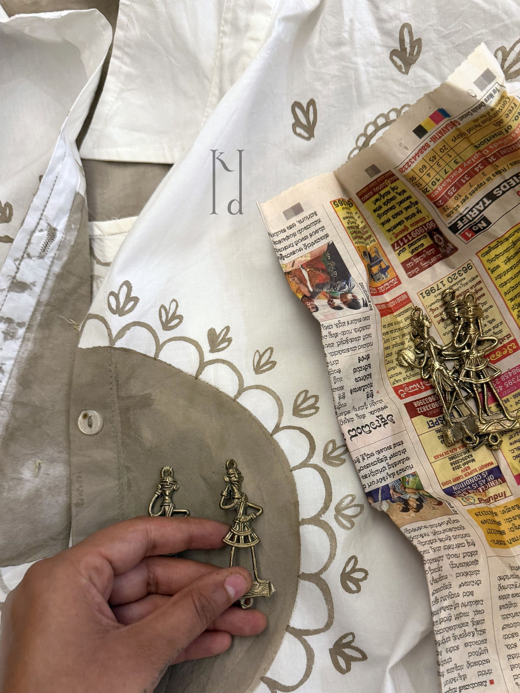 Dhokra Painted Oversized Shirt