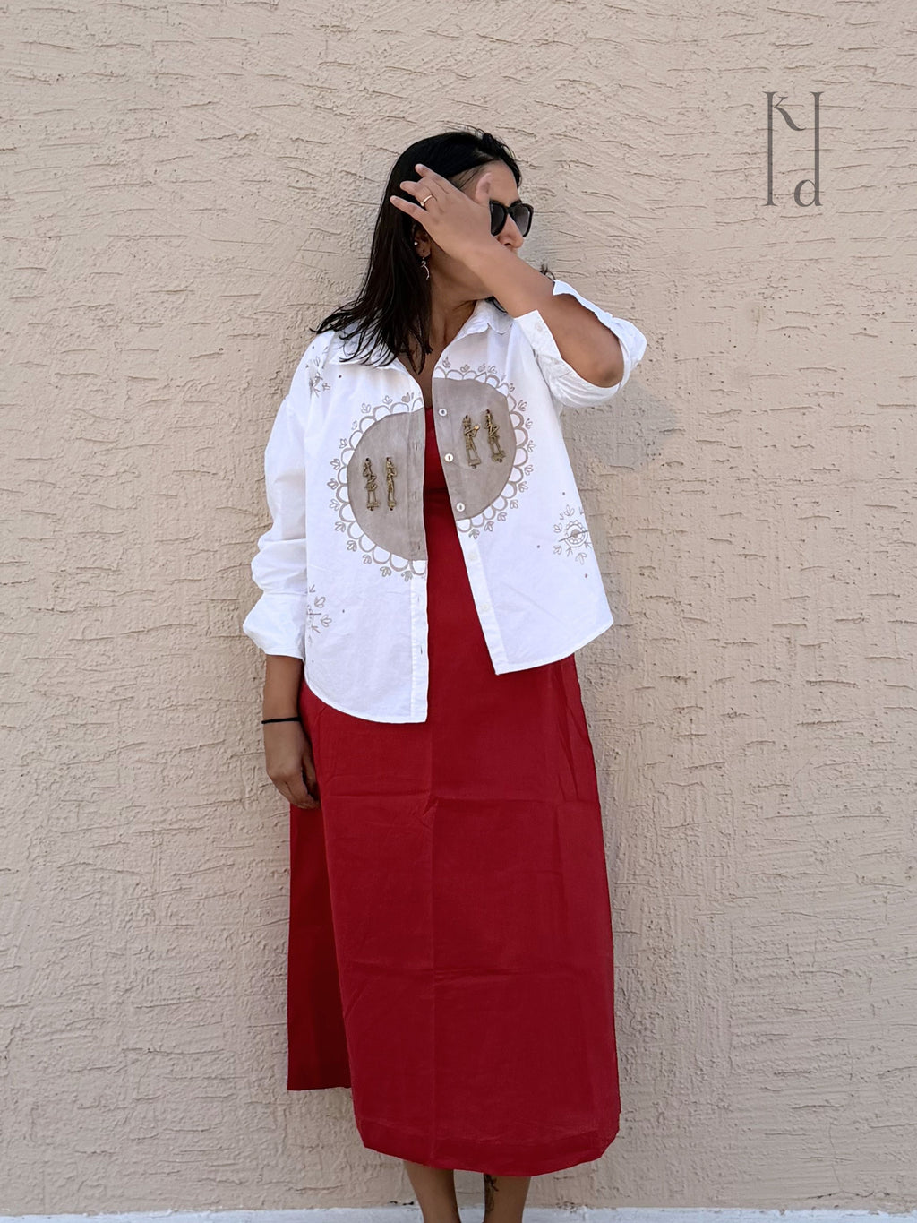Dhokra Painted Oversized Shirt