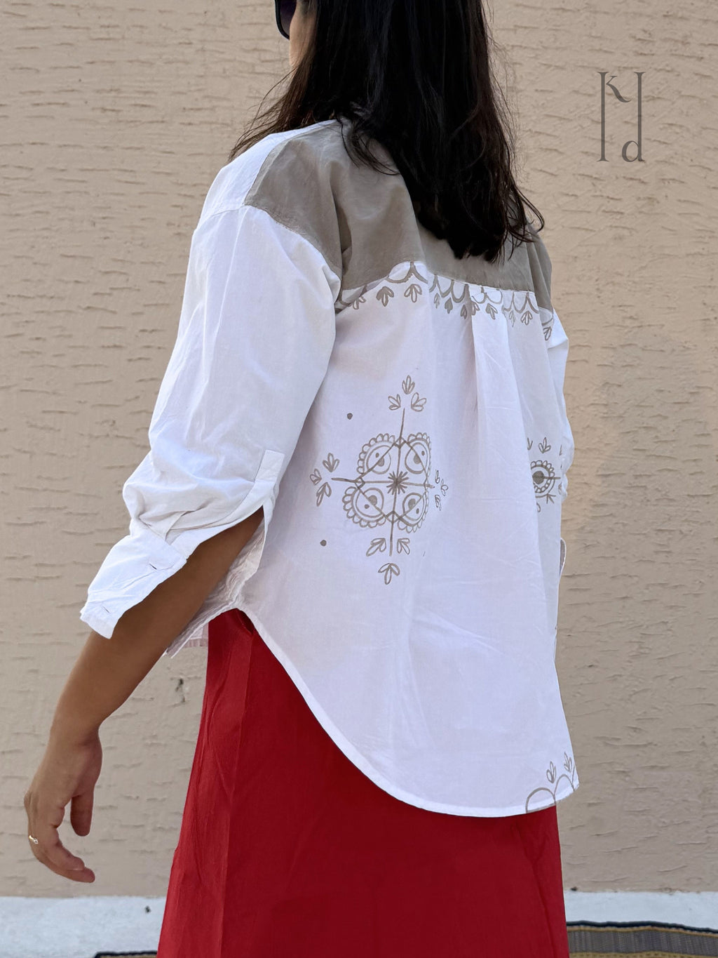 Dhokra Painted Oversized Shirt