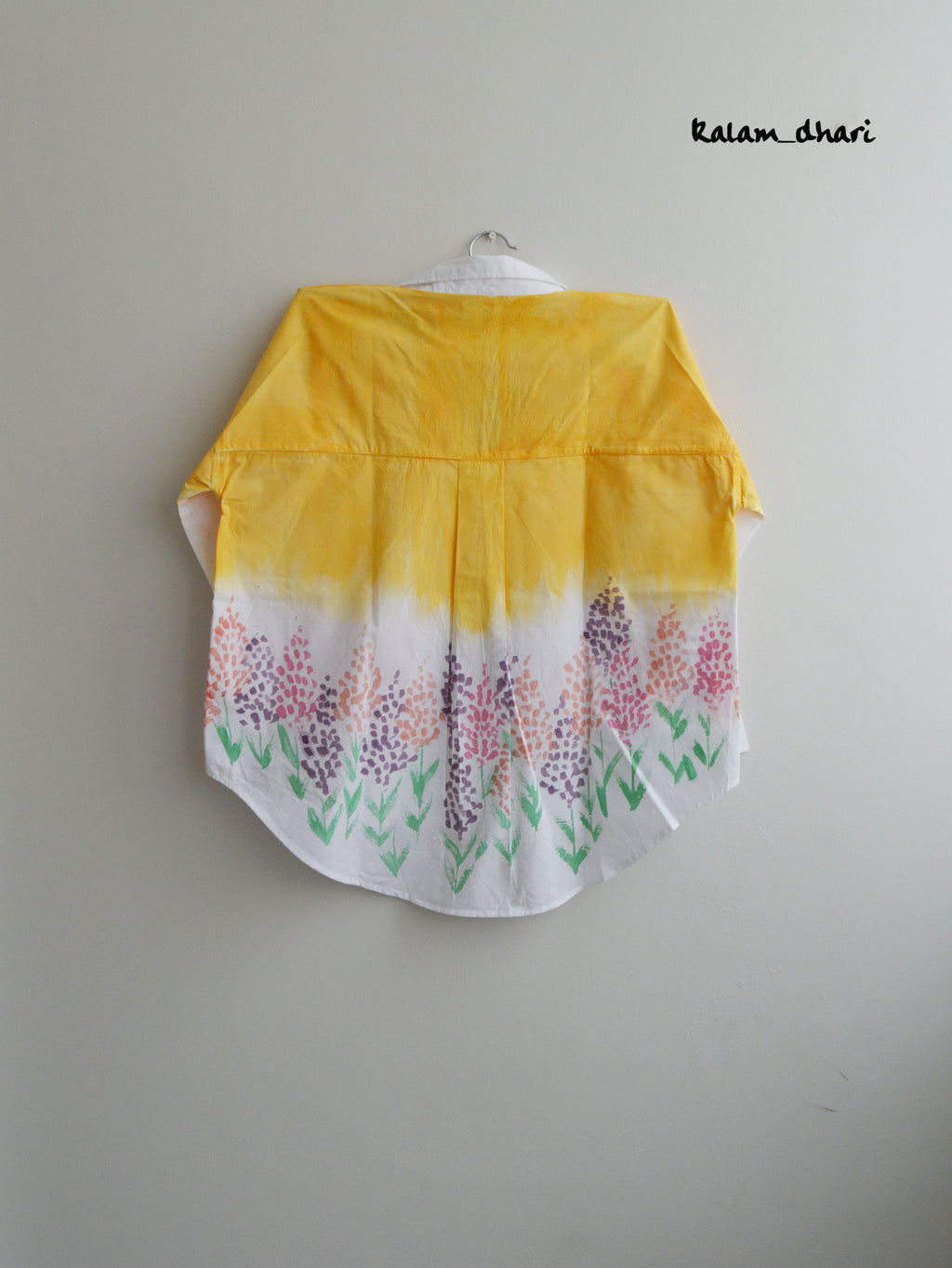 Spring Flowers Painted Oversized Shirt