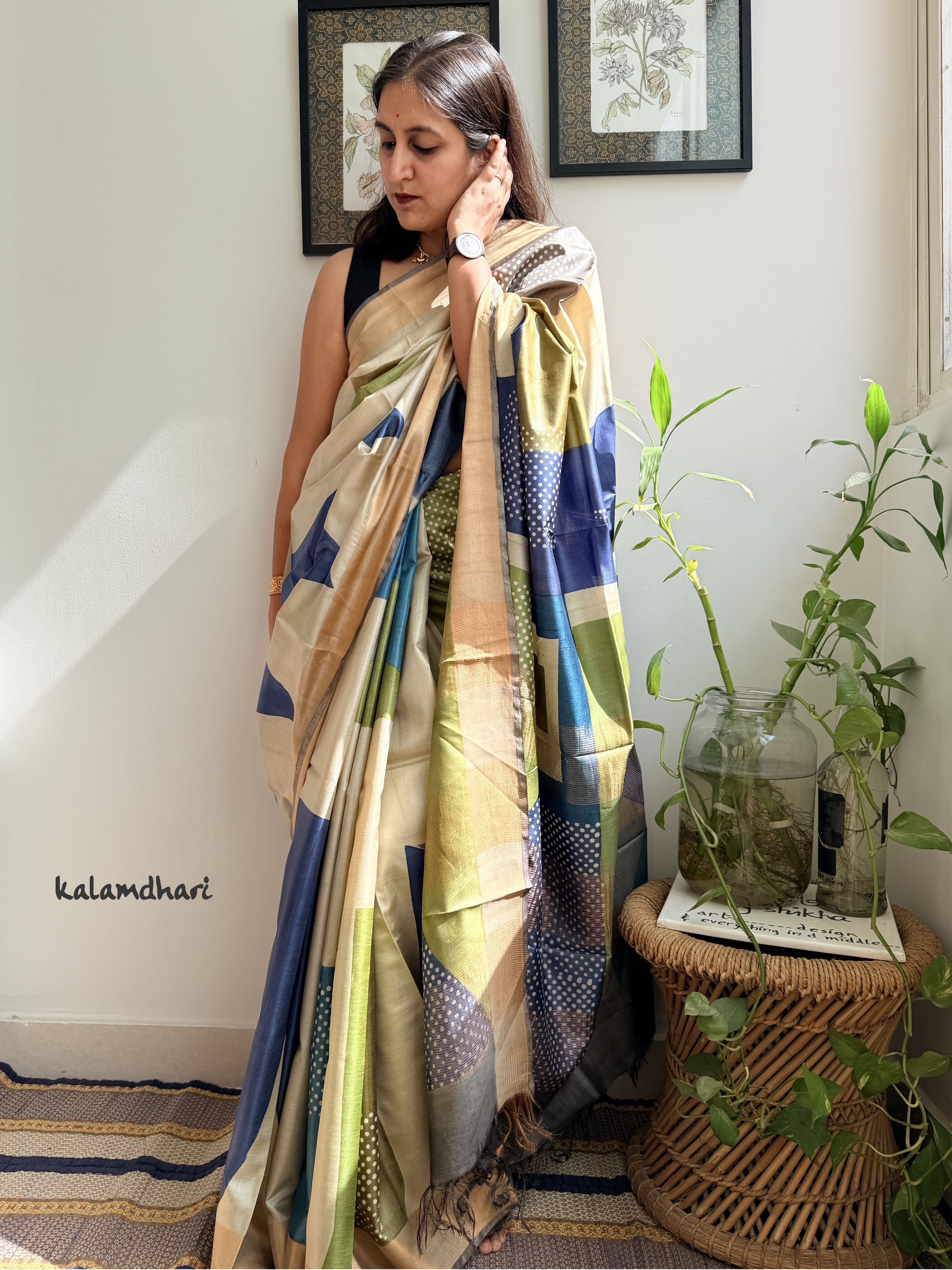 Jyamiti Painted Kosa Saree