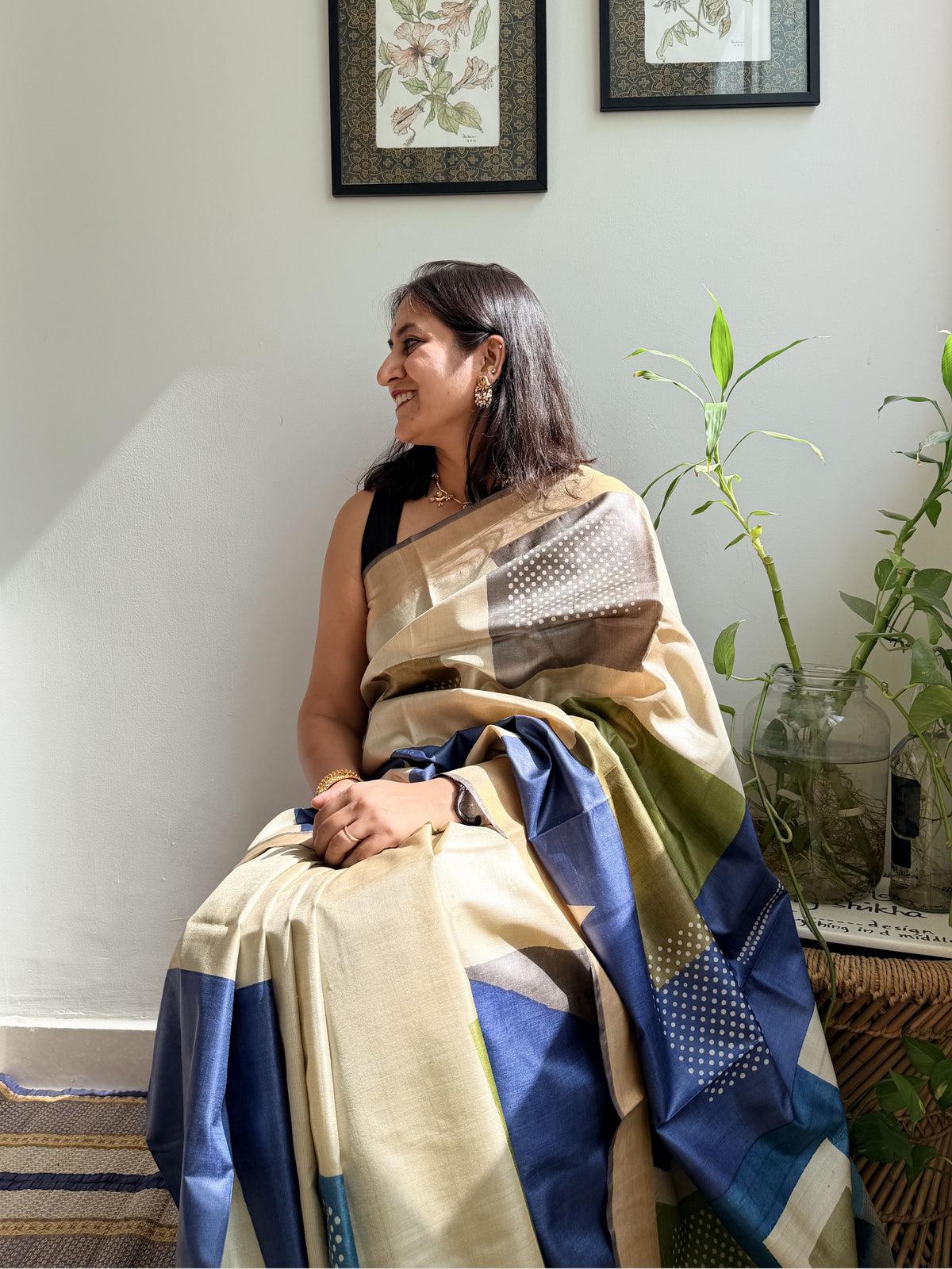 Jyamiti Painted Tussar Saree