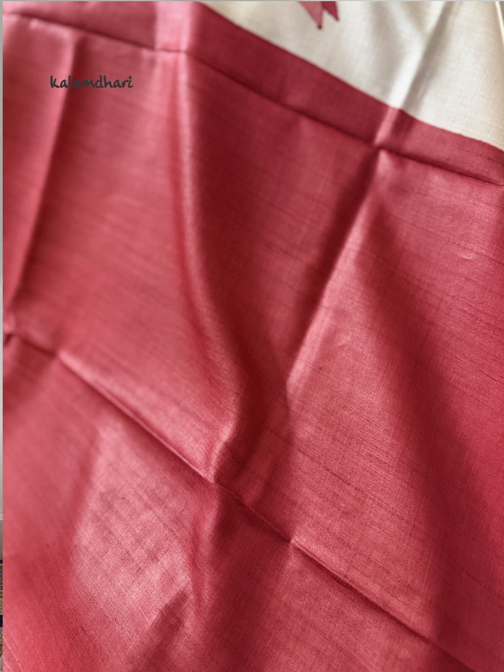 Origami Red Kosa Saree