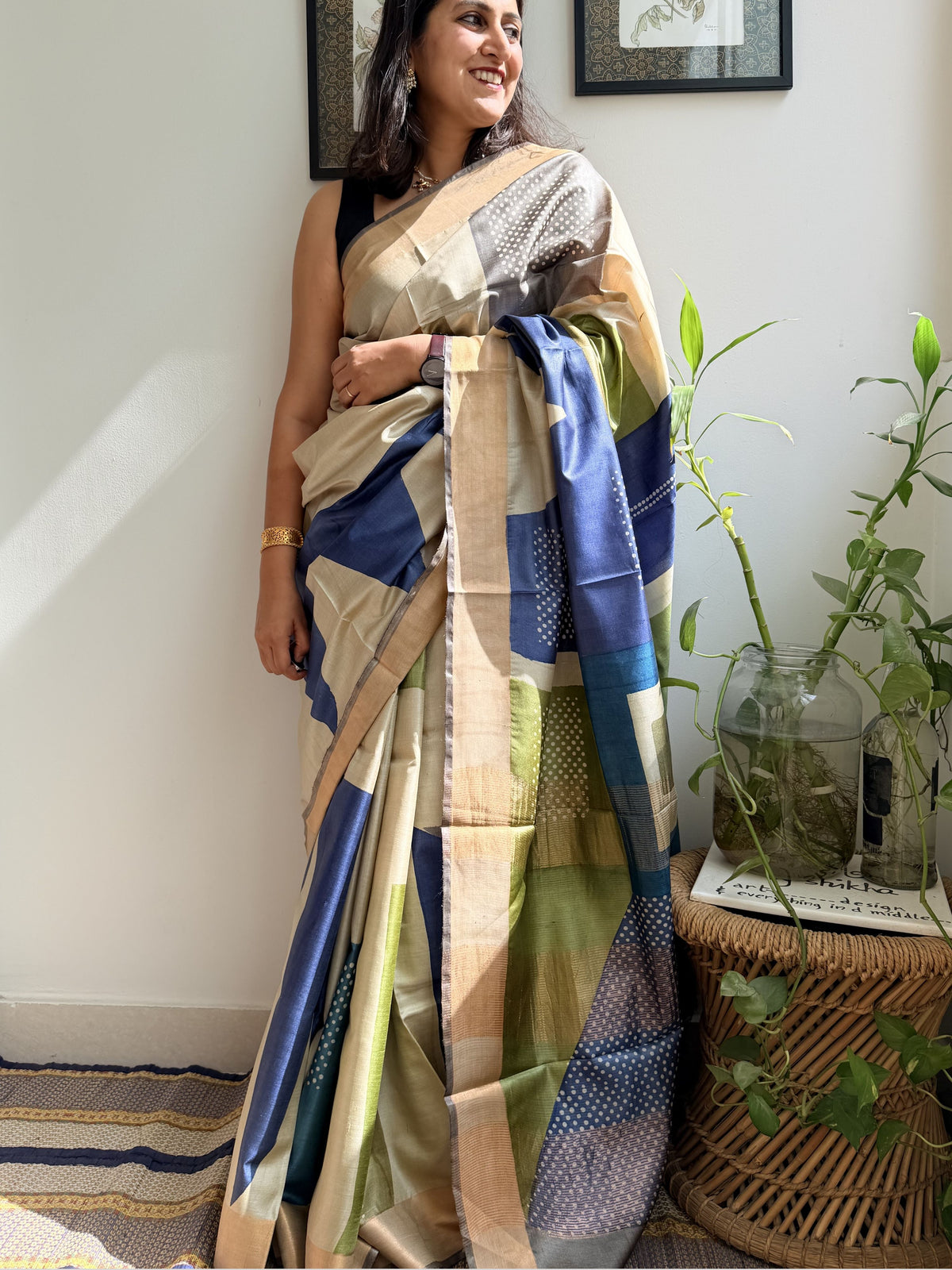 Jyamiti Painted Tussar Saree