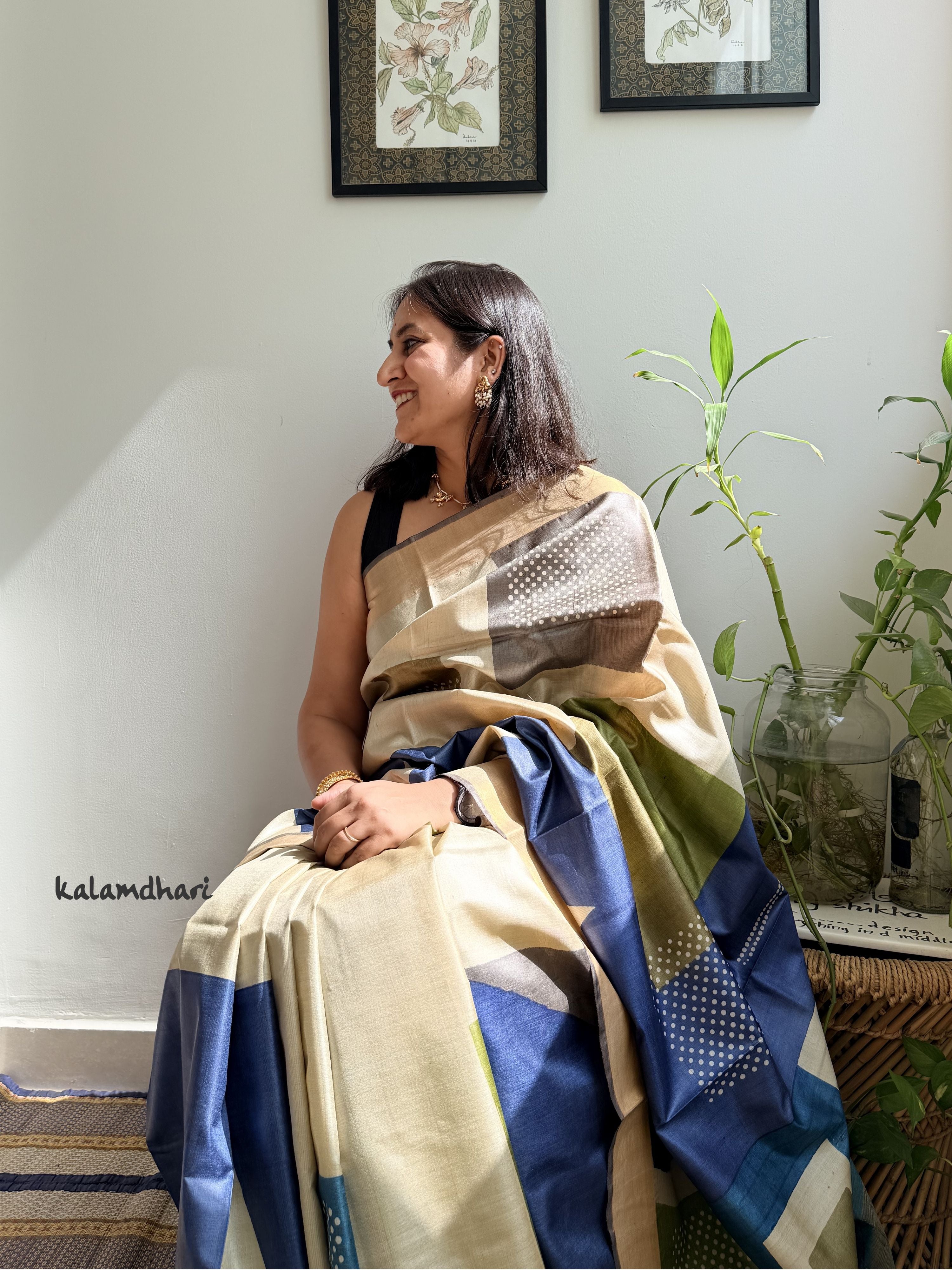 Jyamiti Painted Kosa Saree