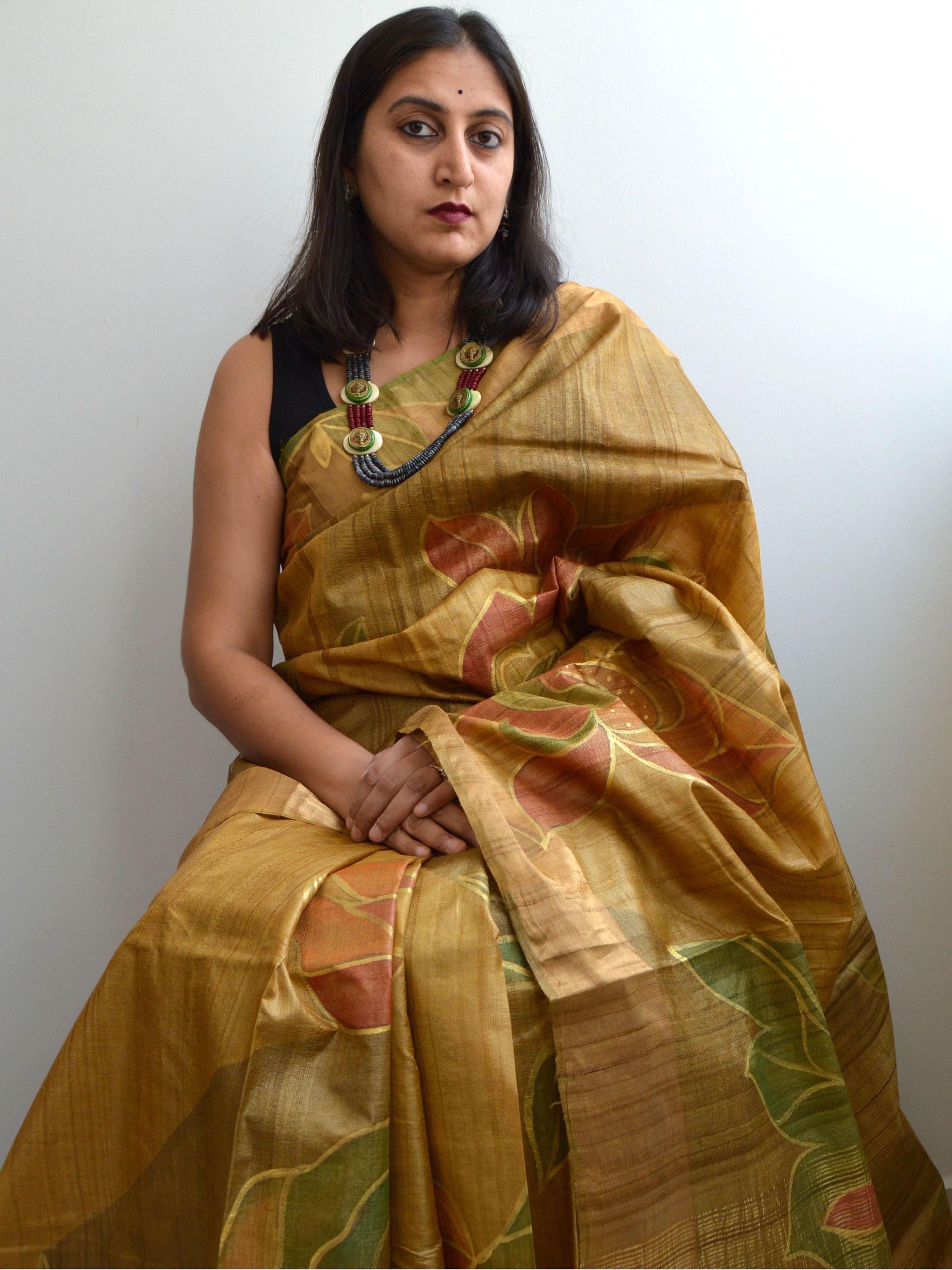Uzma Painted Tussar Saree
