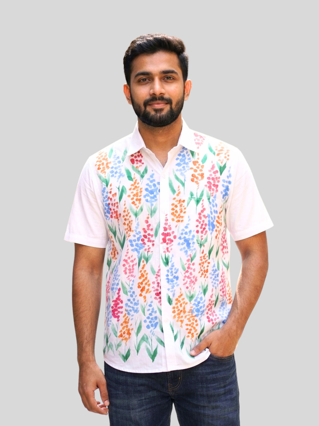 Delphi Painted Half Shirt