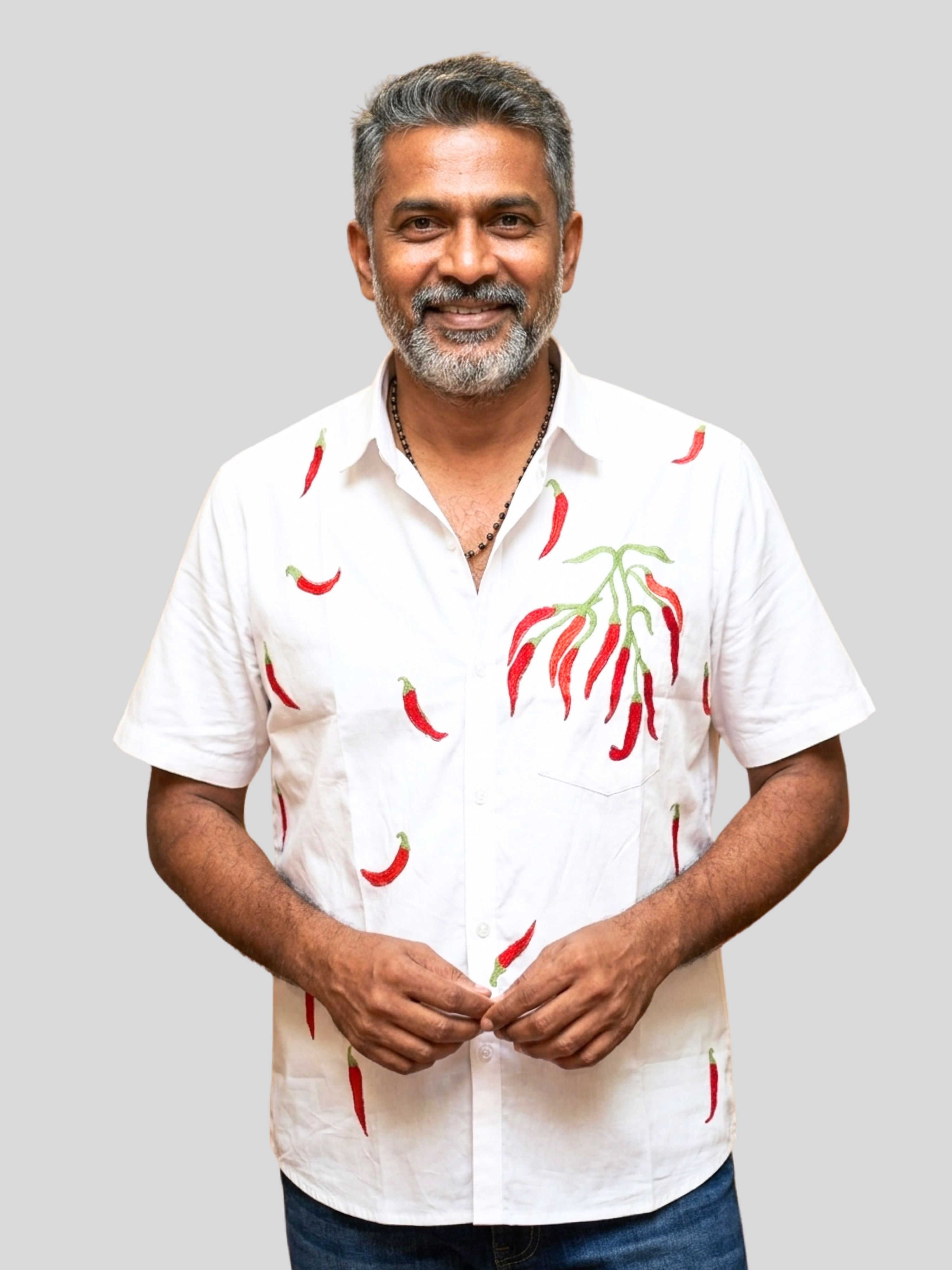Mirchi Painted Half Shirt