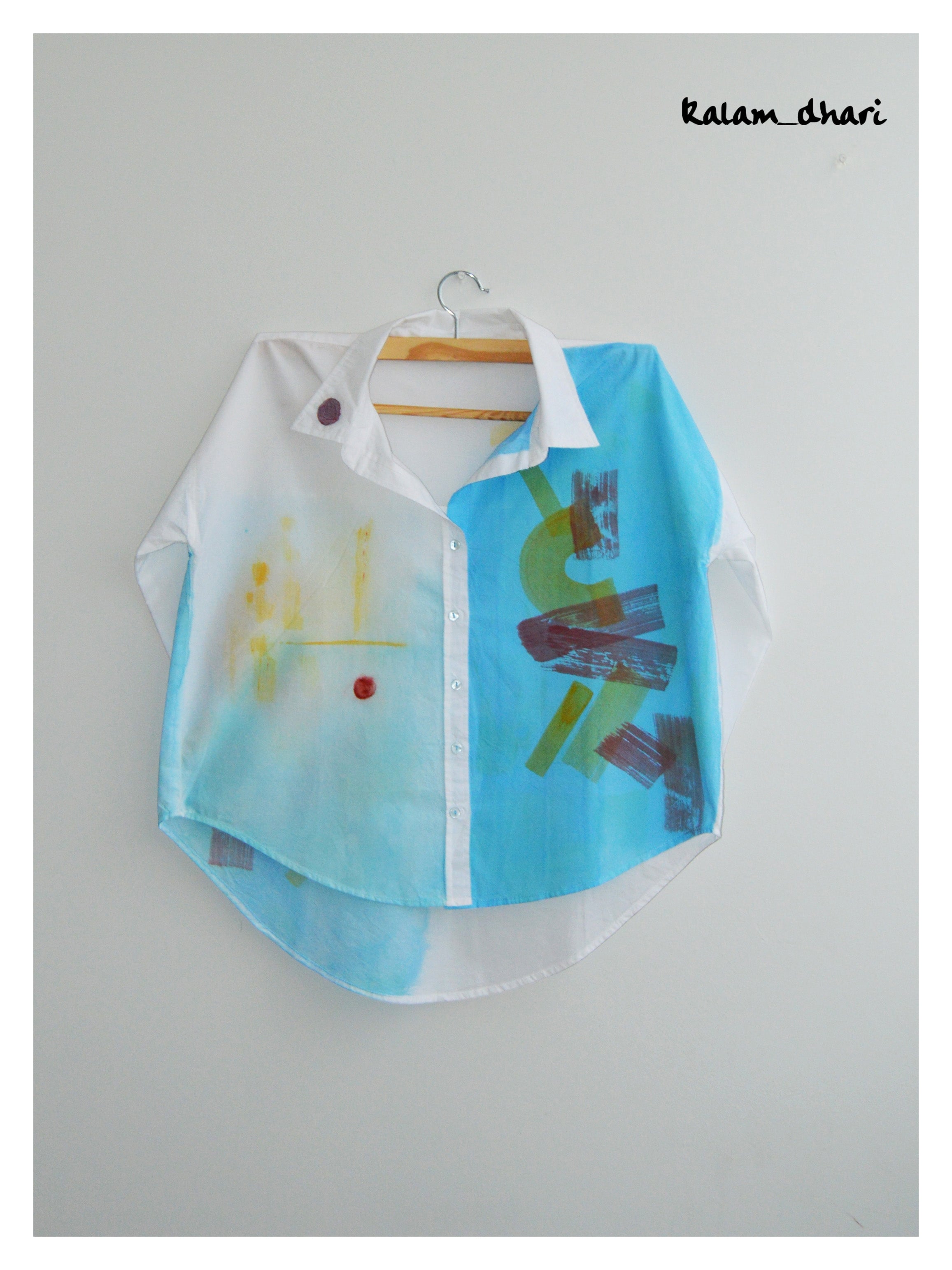 Gaitonde inspired Painted Oversized Shirt