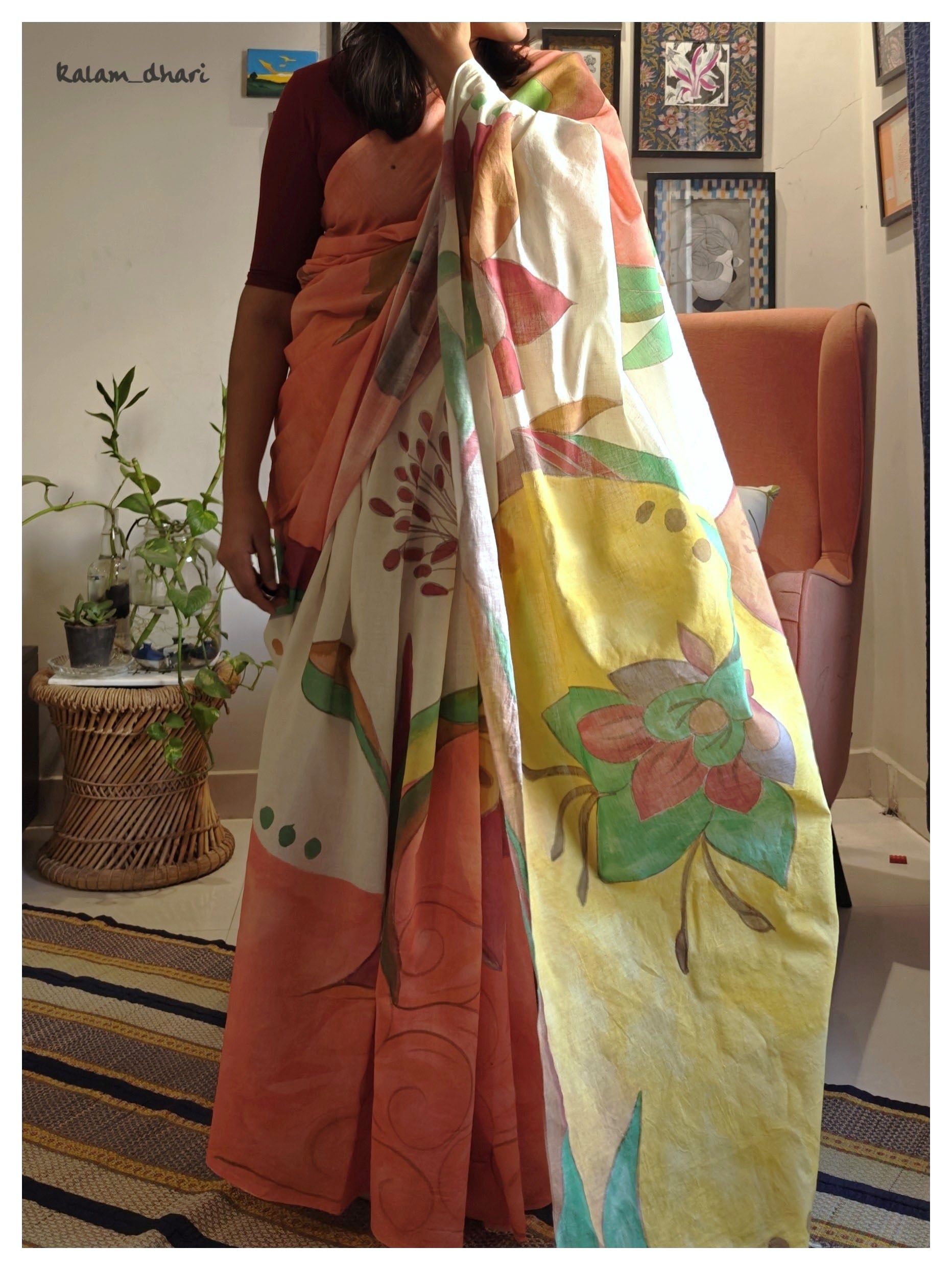Vanya Painted Cotton Saree