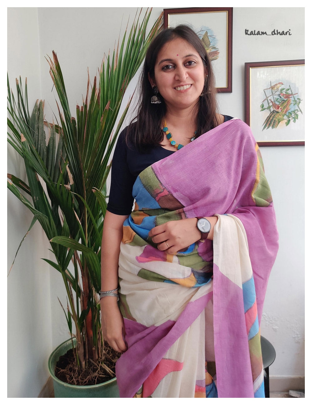 KalaKriti Painted Cotton Saree