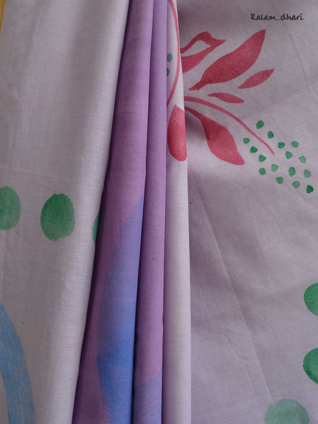 Abstract Painted Mul Cotton Saree