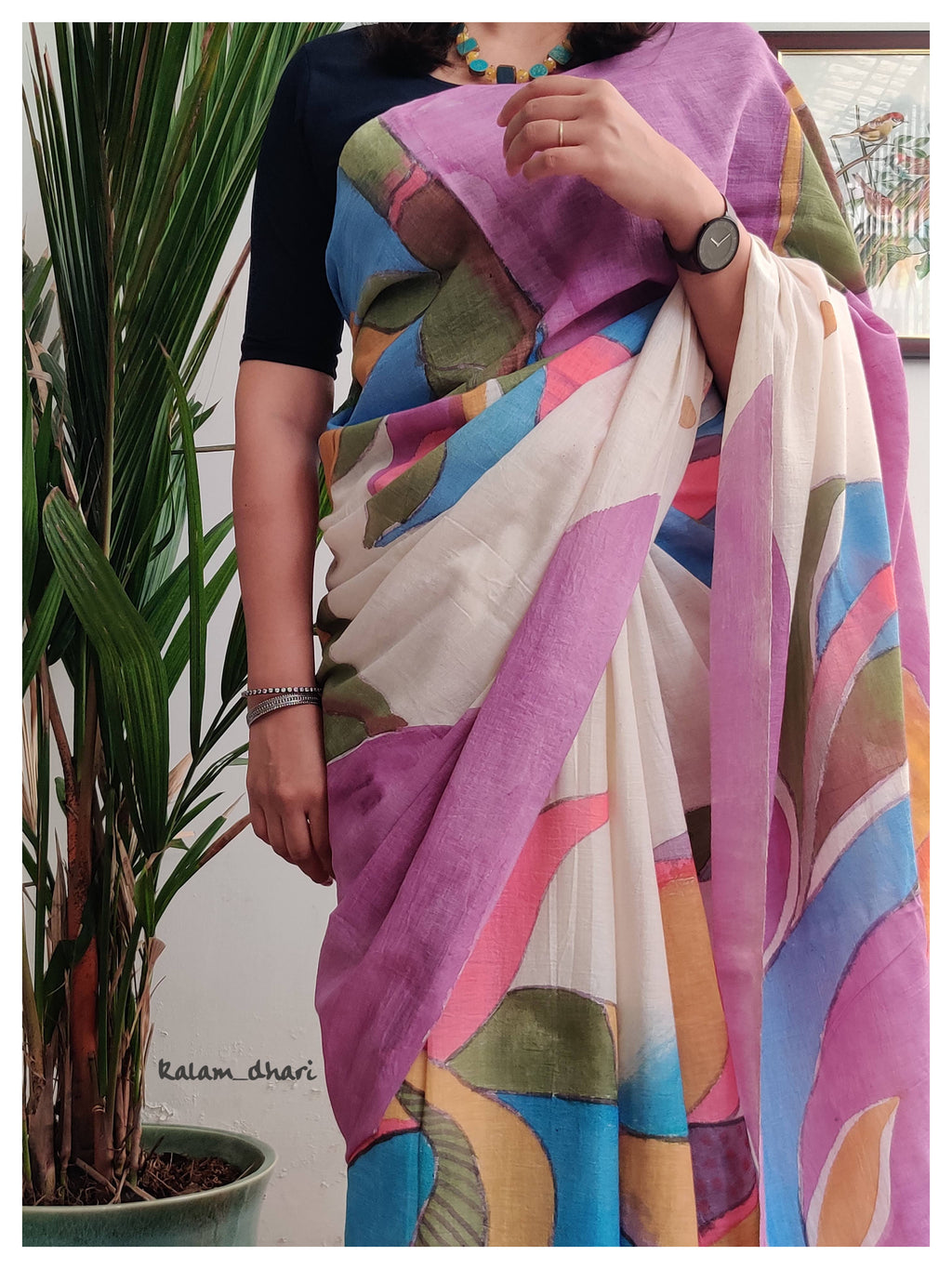 KalaKriti Painted Cotton Saree