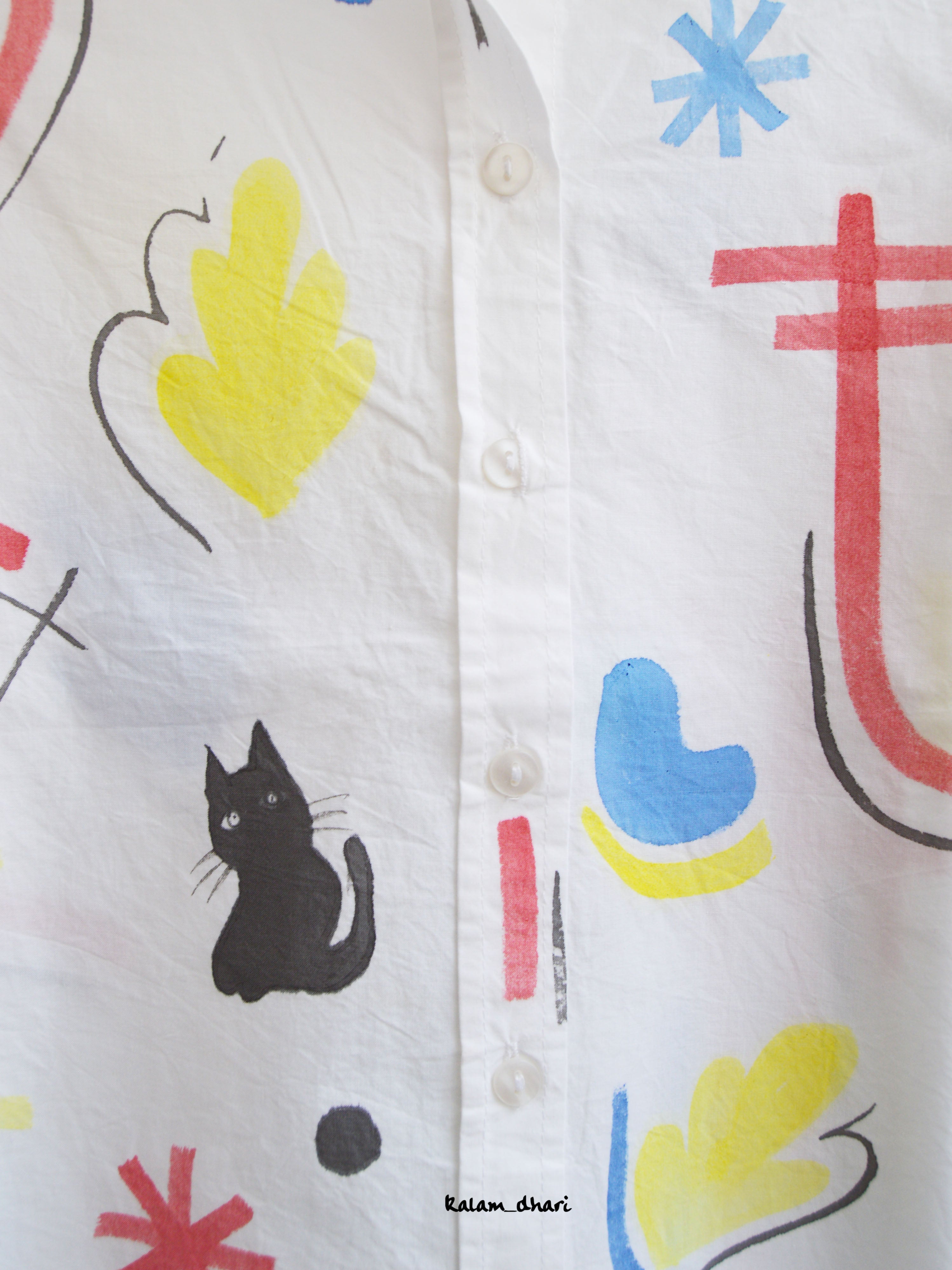 Ditzy Painted Half Shirt