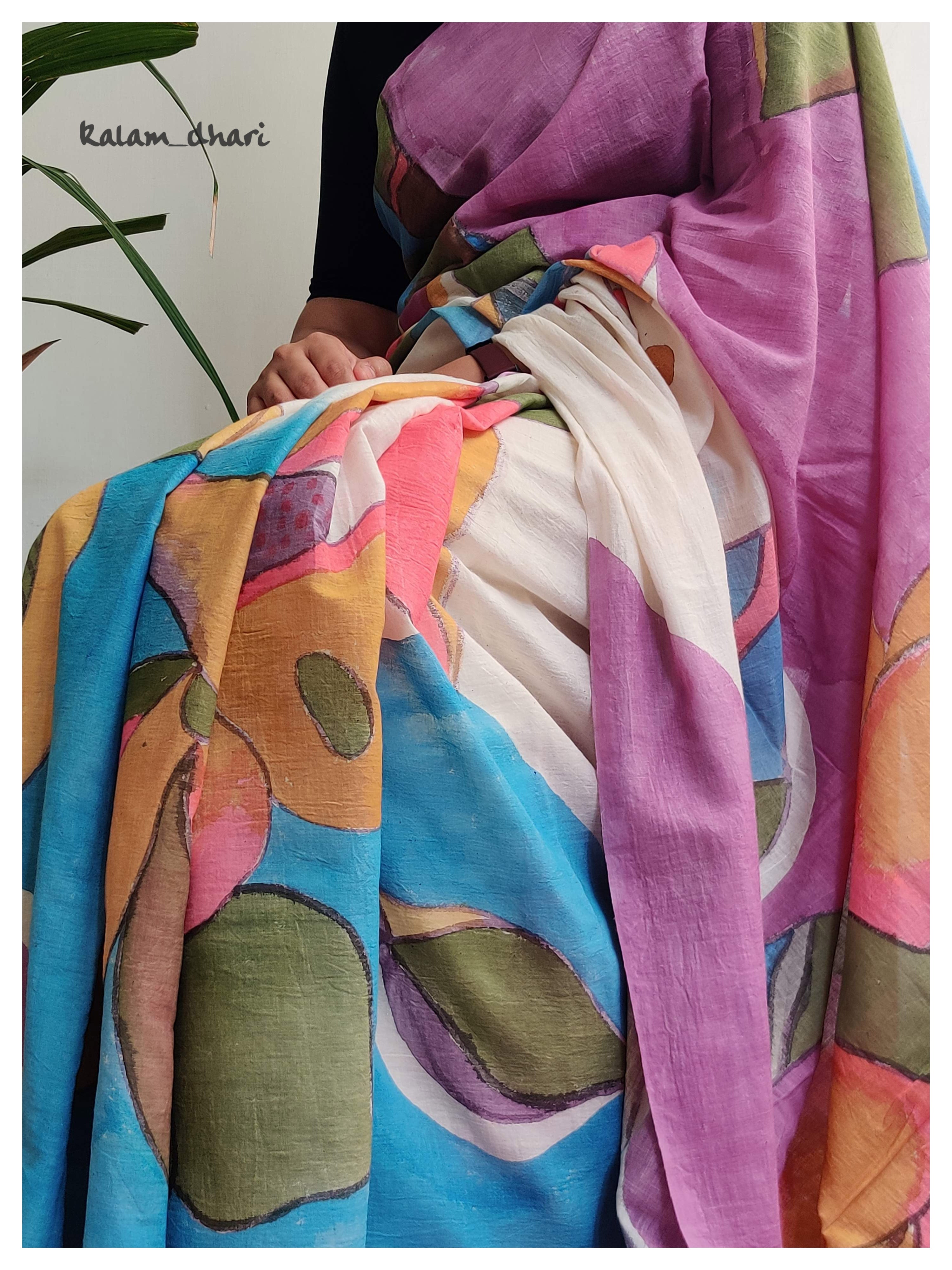 KalaKriti Painted Cotton Saree