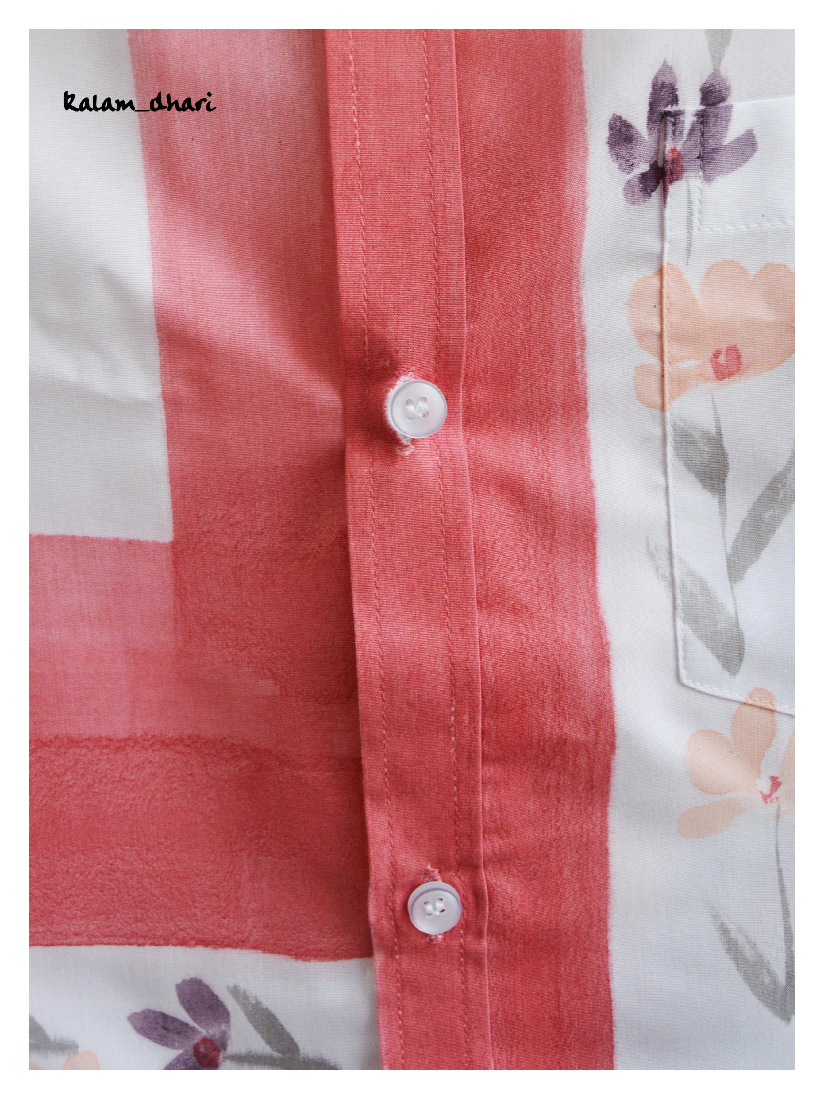 Phool Red Painted Oversized Shirt