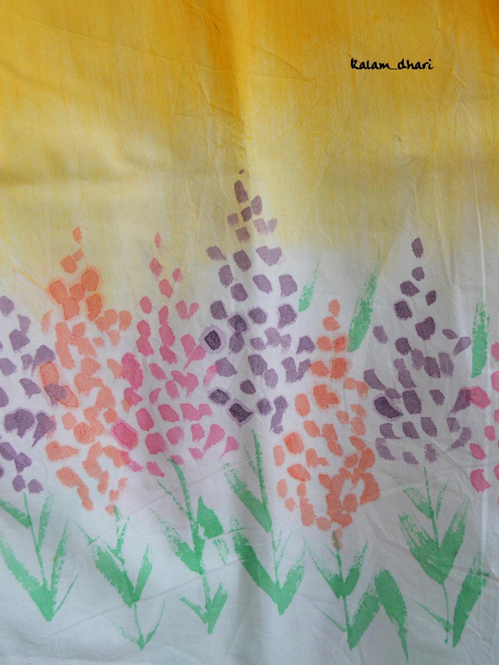 Spring Flowers Painted Oversized Shirt