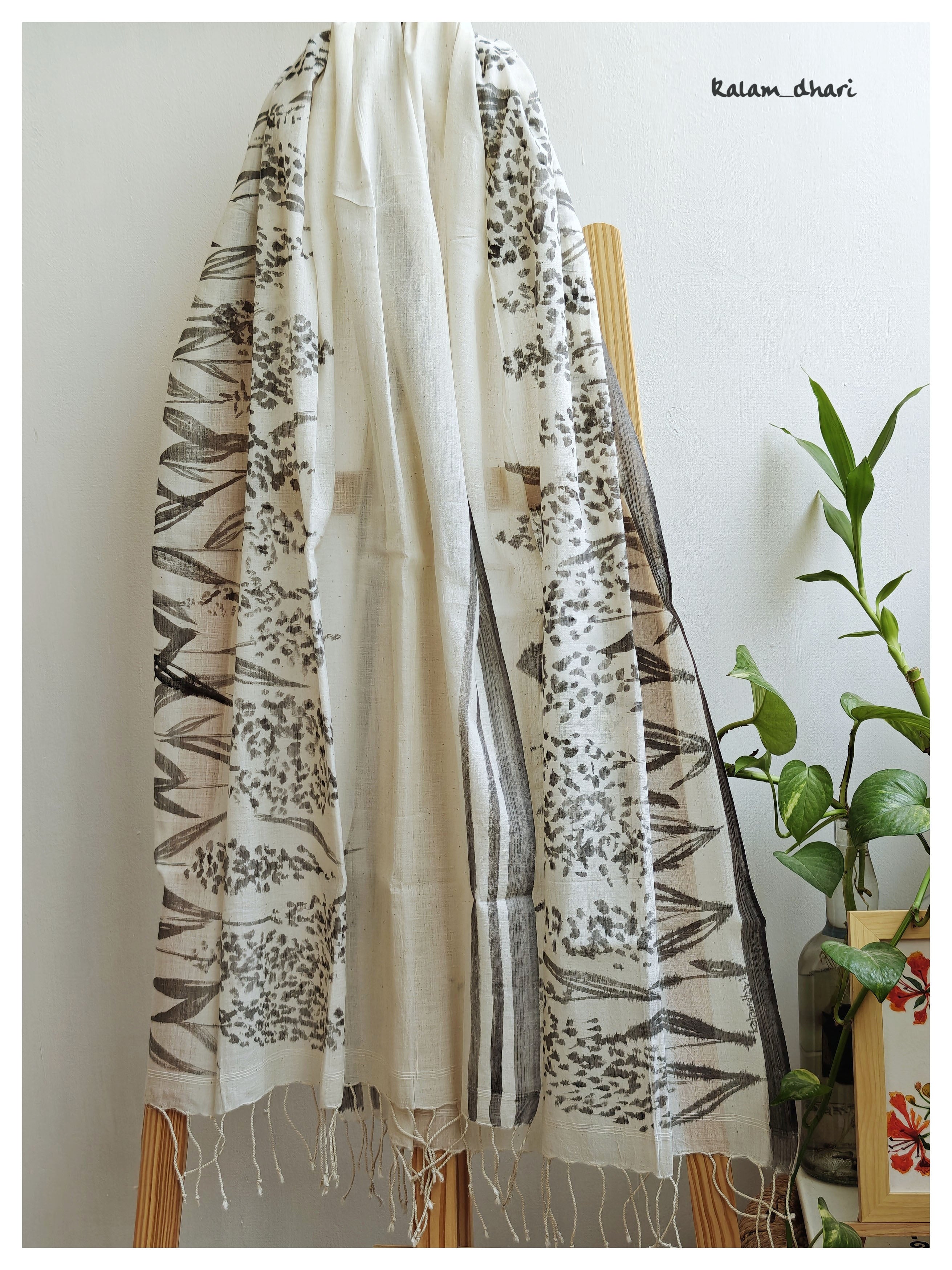 Rainforest Muslin Cotton Painted Stole